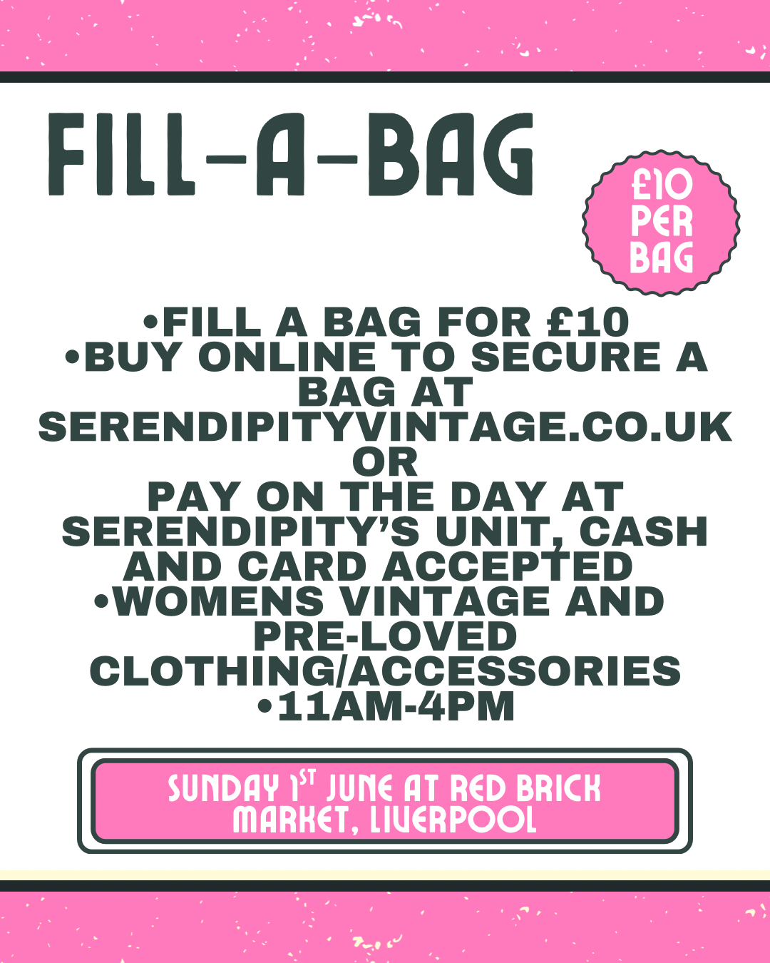 Tickets for fill a bag event 1st June