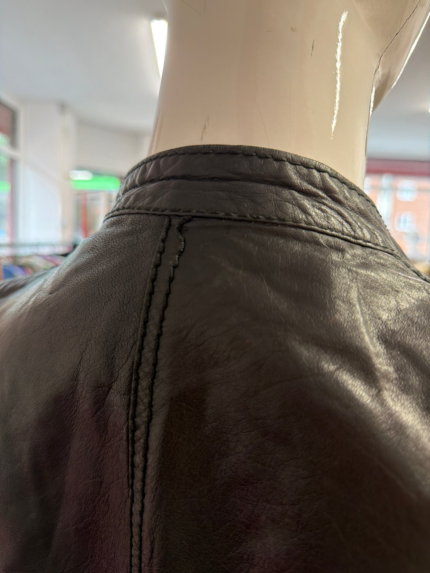598 Black leather jacket
