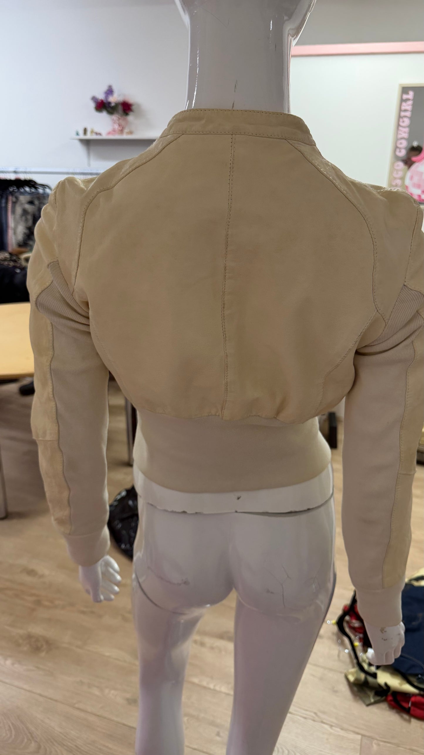 286 Beige leather jacket