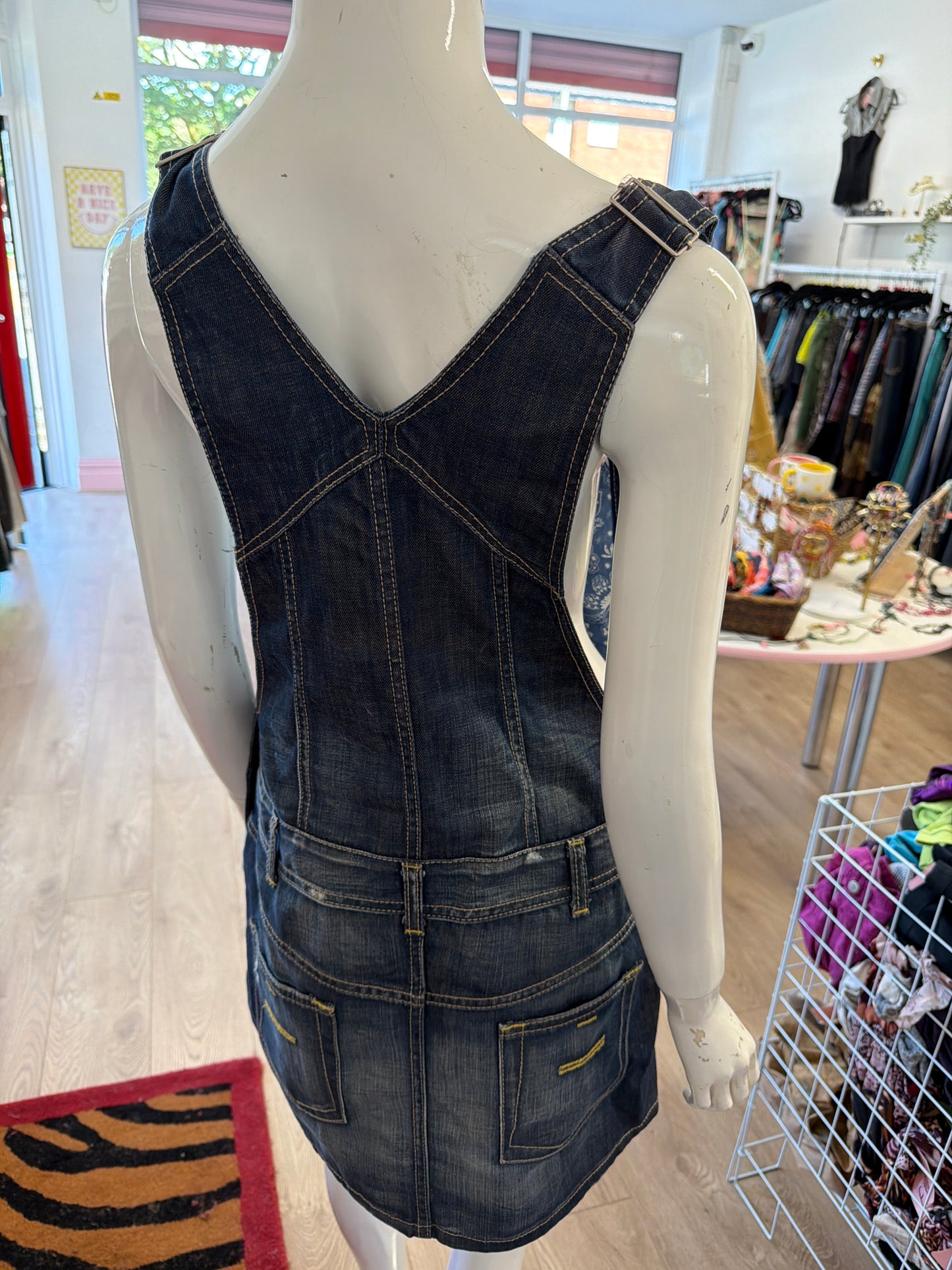 629 Benetton Skirt dungarees Size 10/12