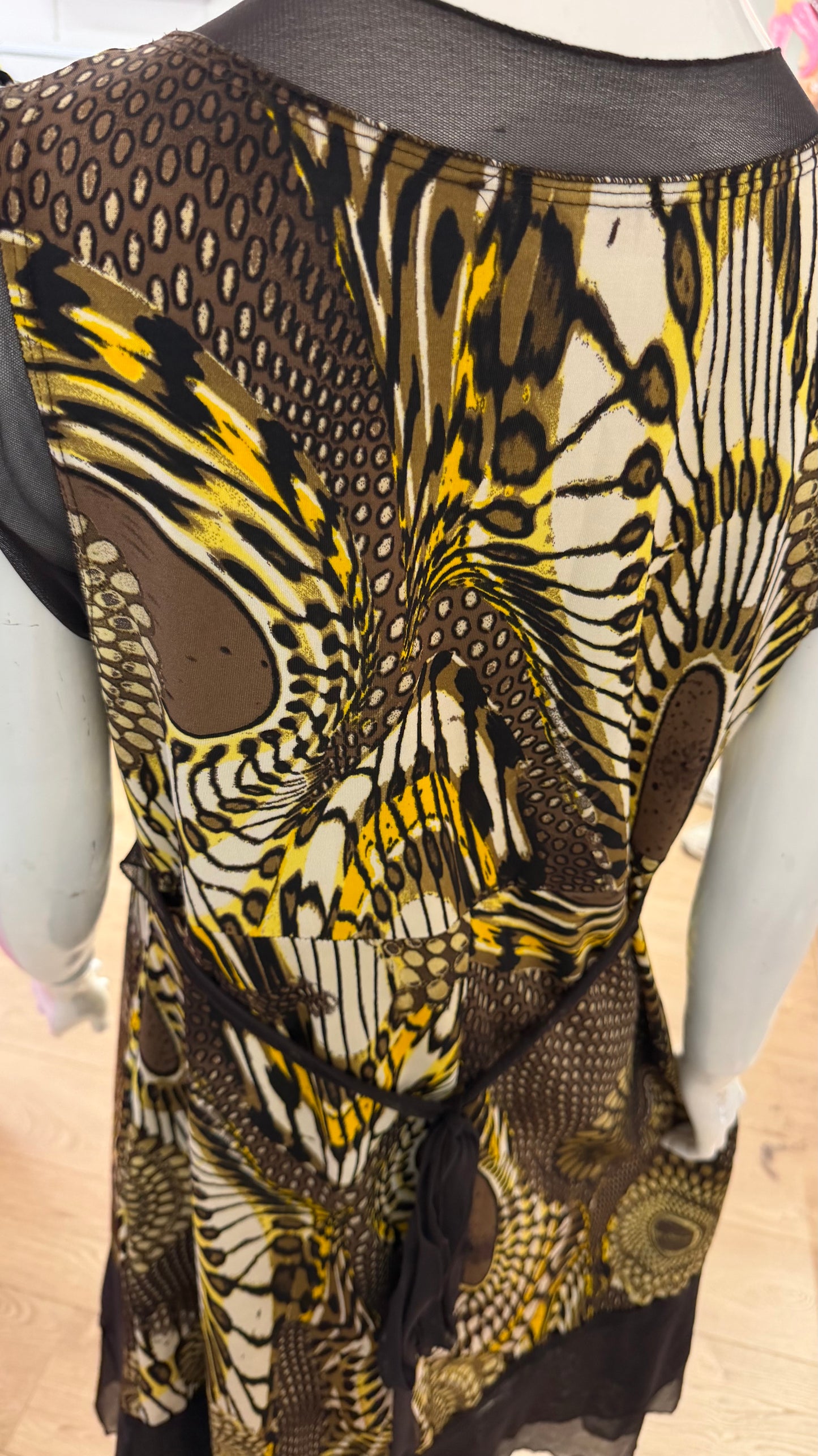 233 yellow brown dress