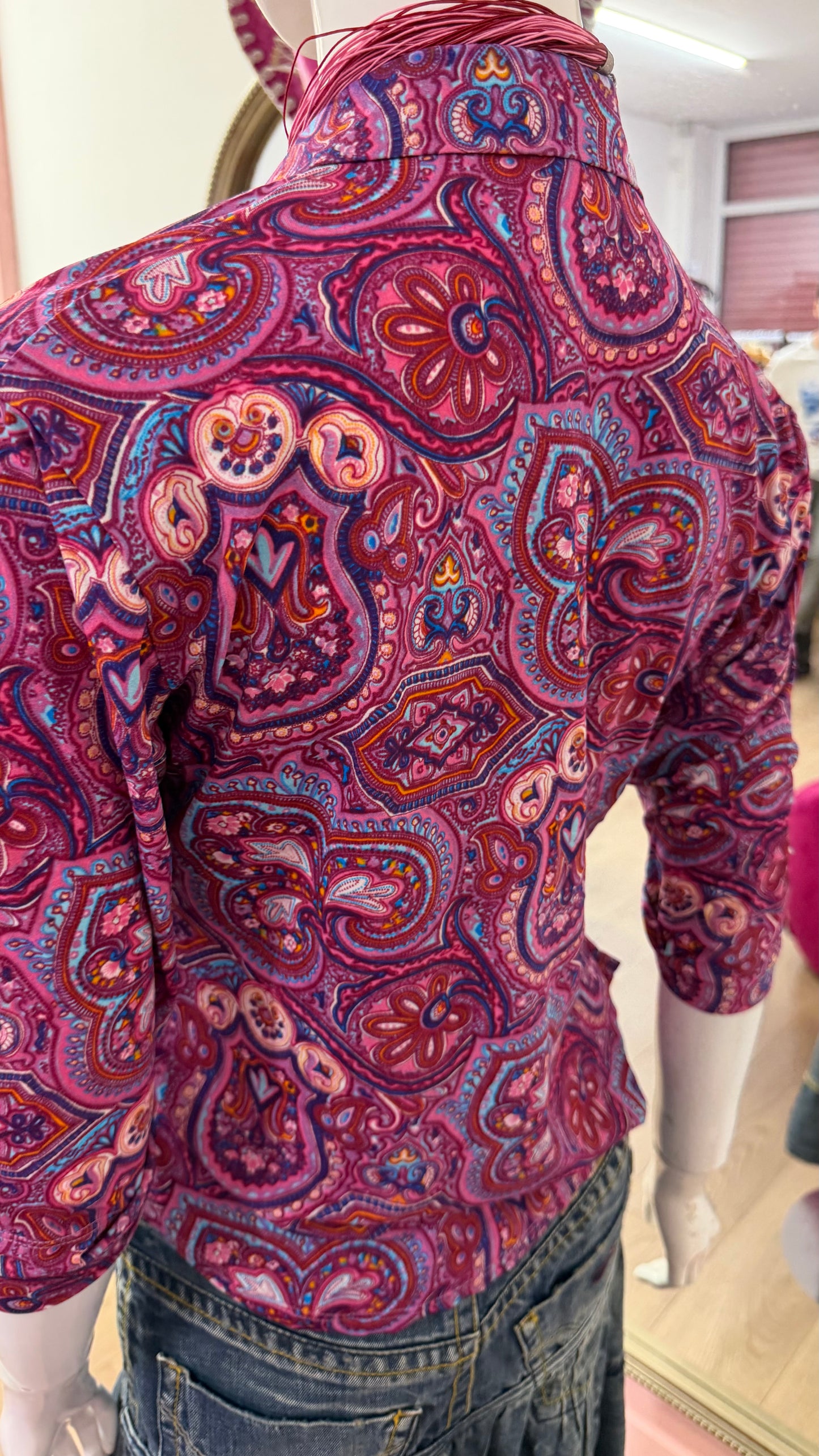 131 paisley purple shirt