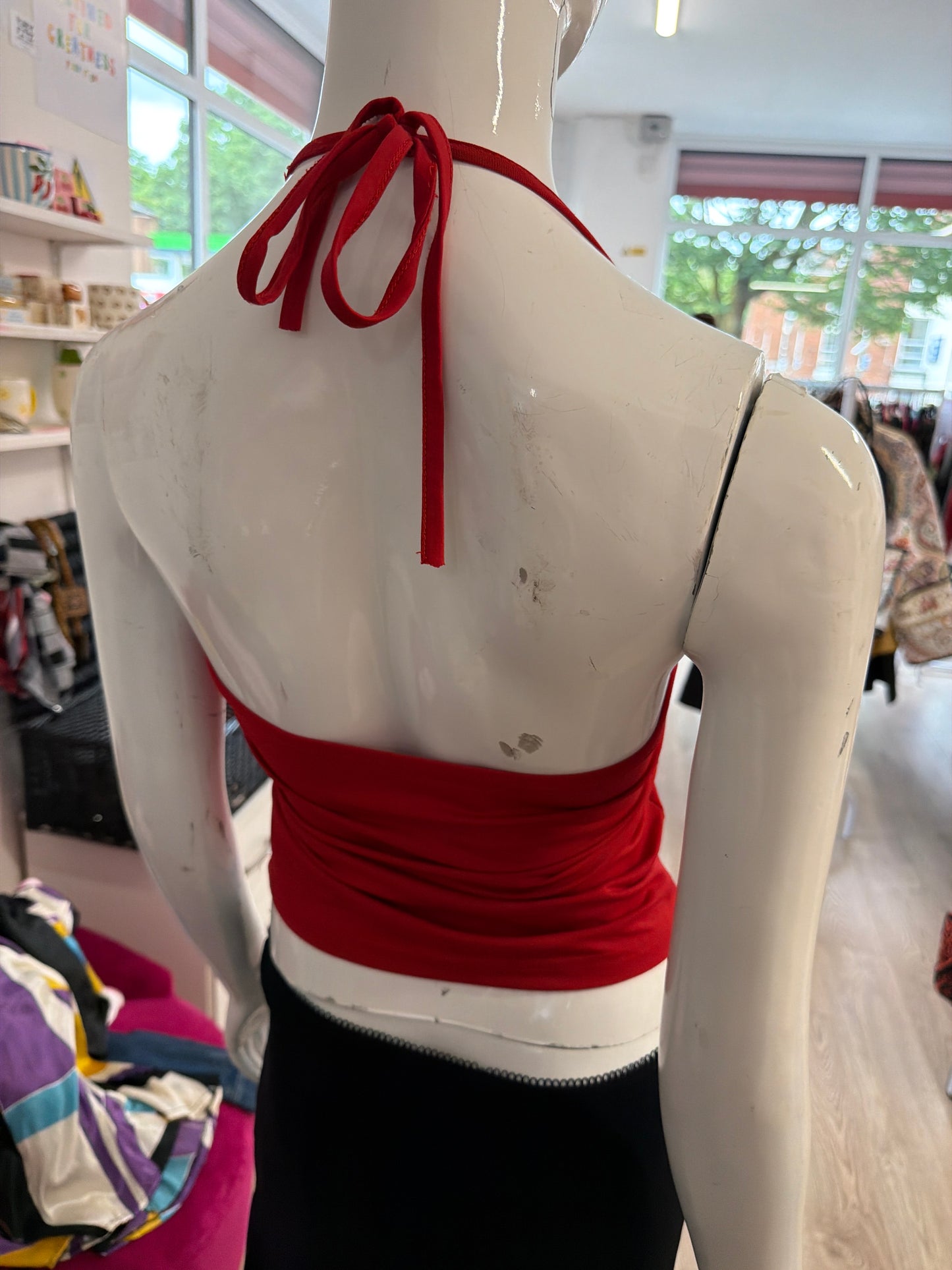 469 Red halter neck top