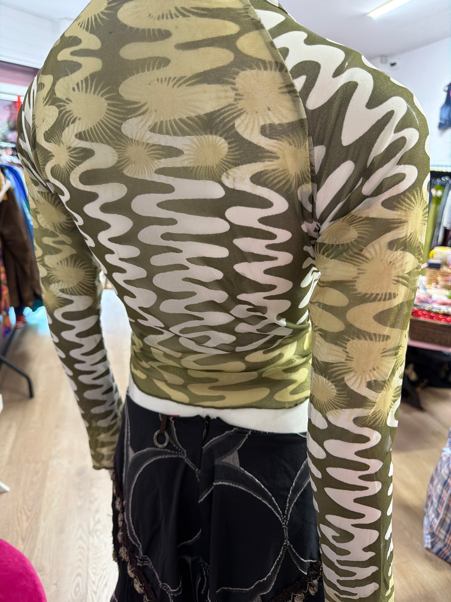 418 mesh cardigan