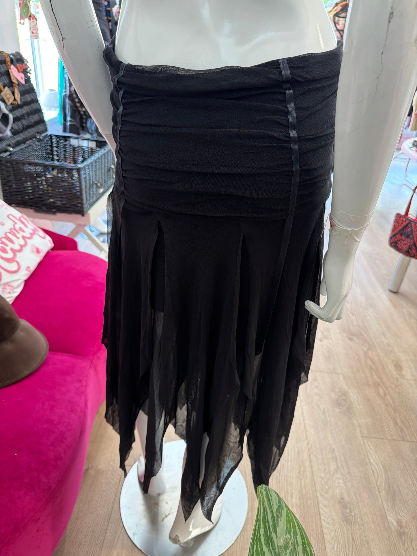 409 black meshed skirt