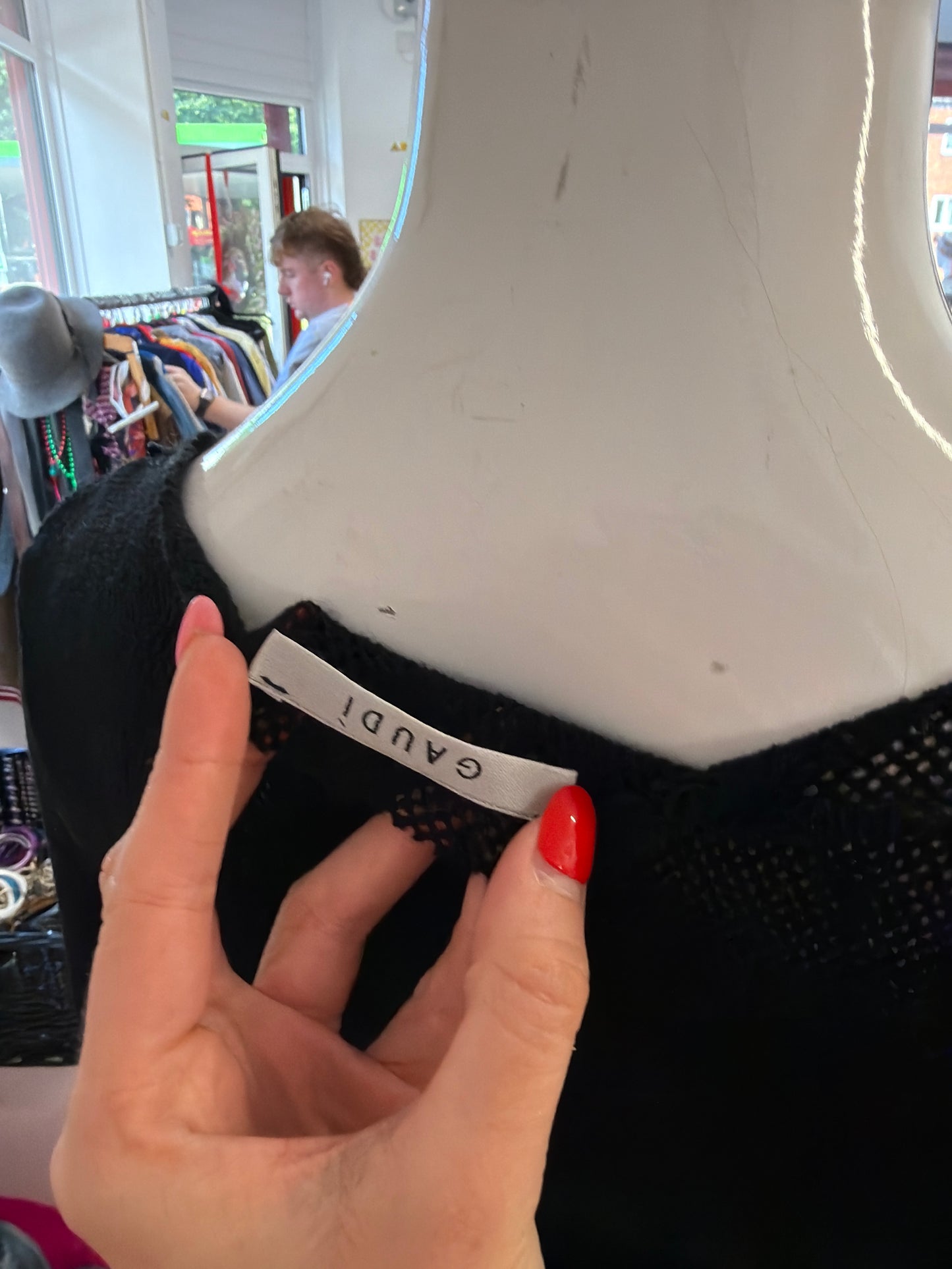 442 black sequined top