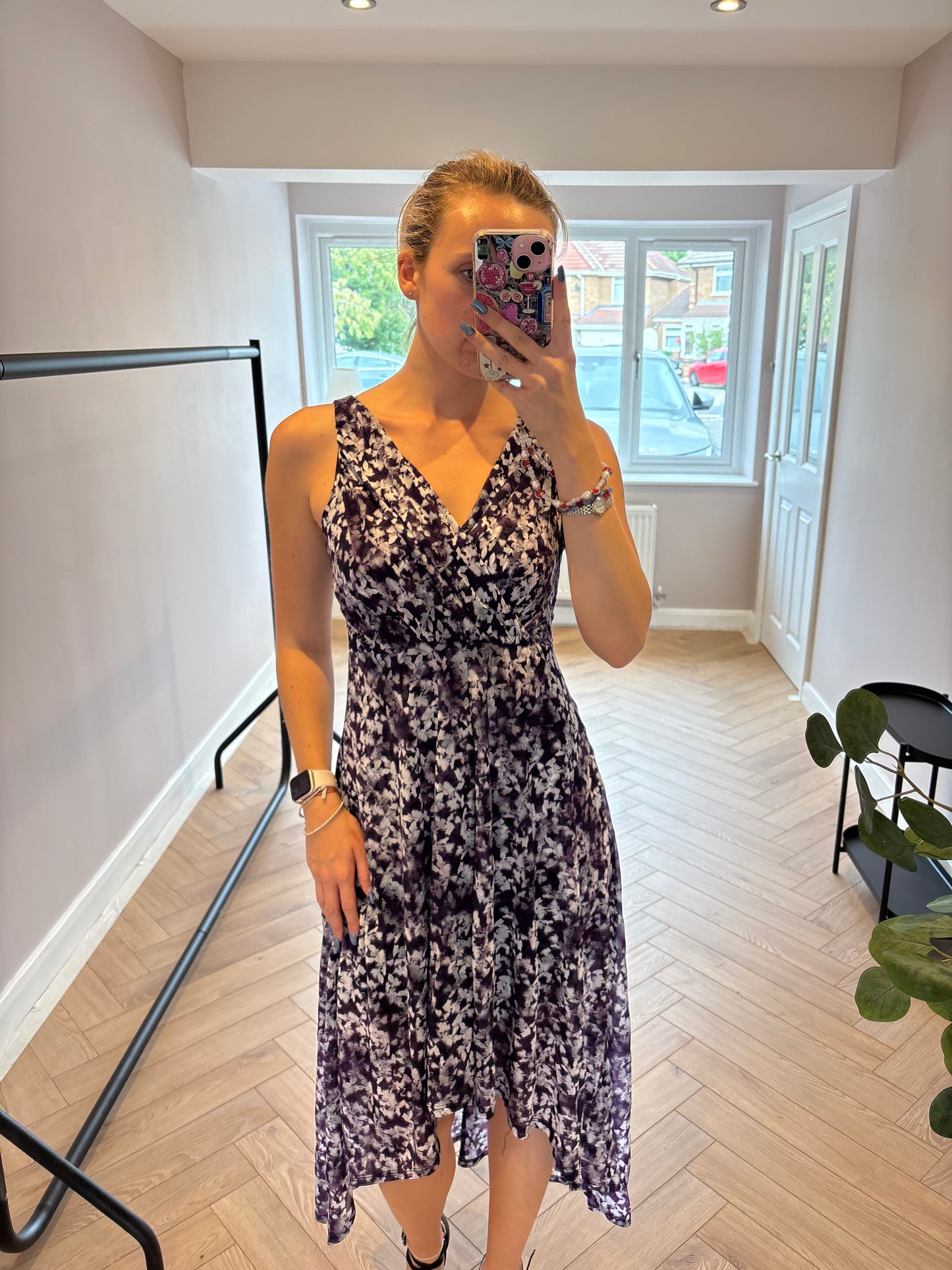 Vera wang purple floral dress