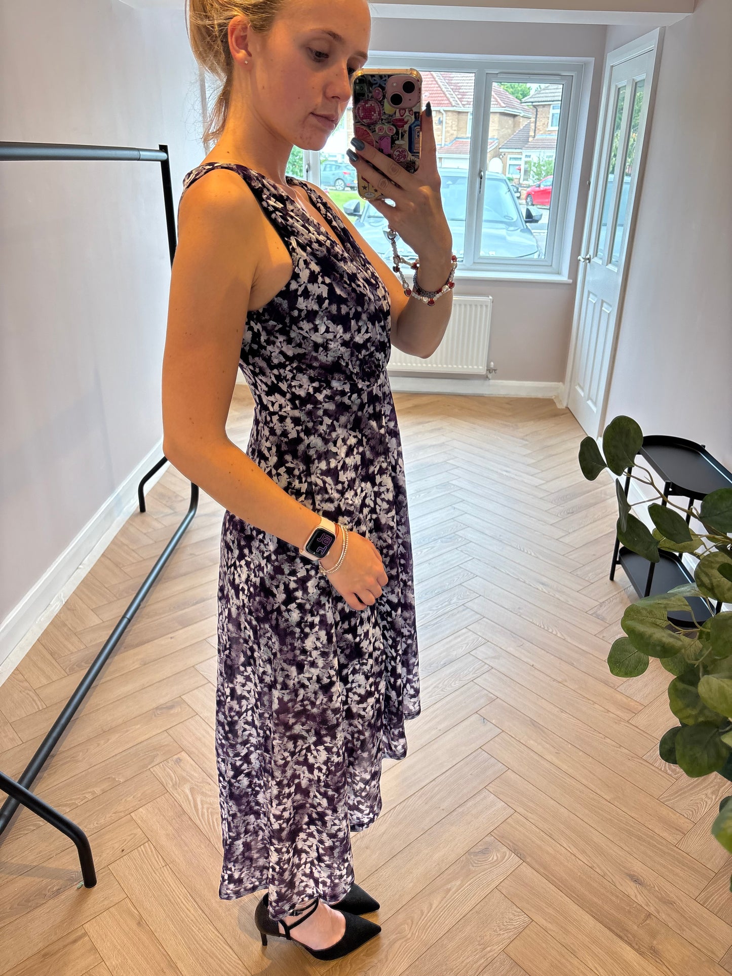 Vera wang purple floral dress