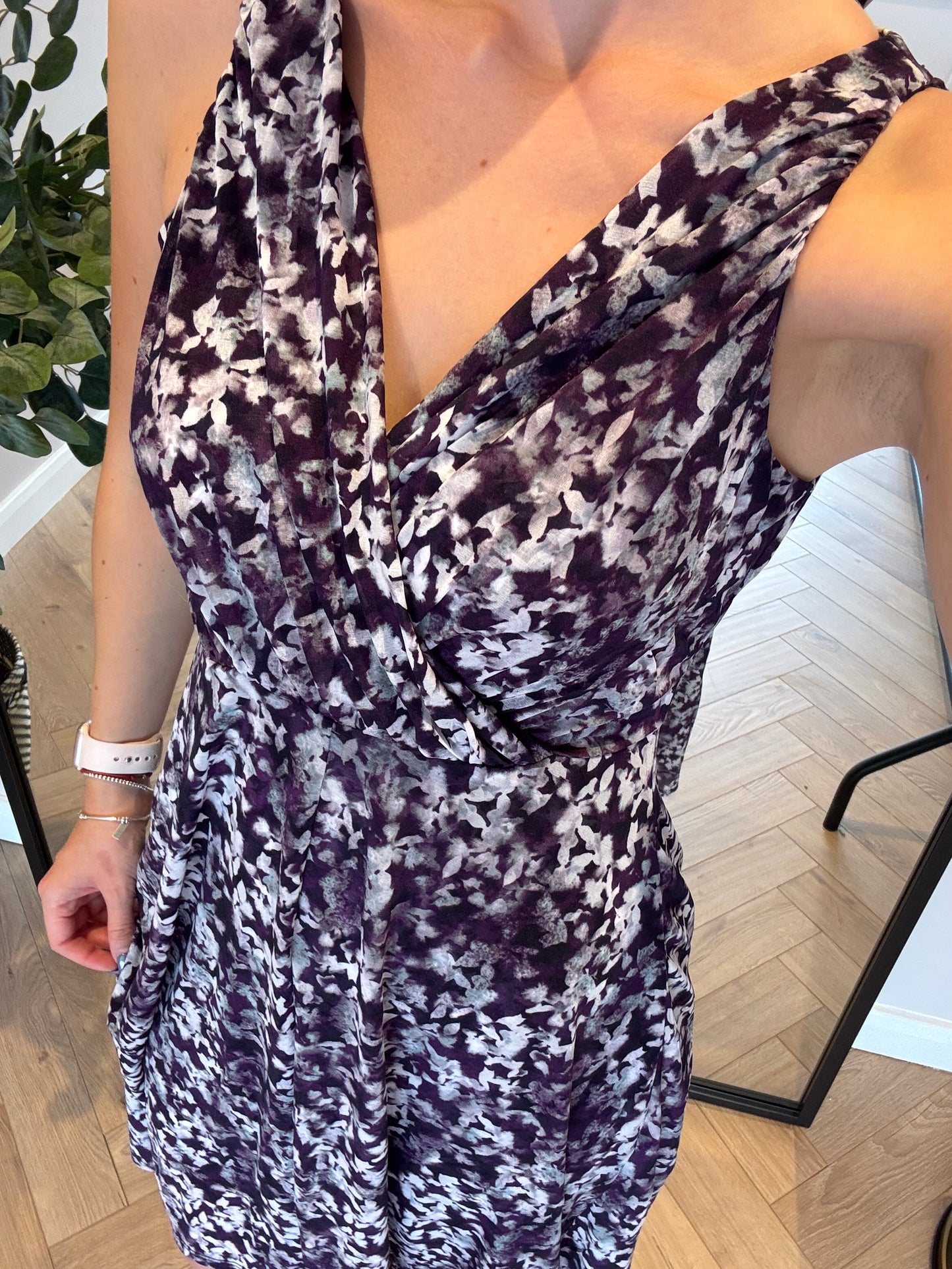 Vera wang purple floral dress