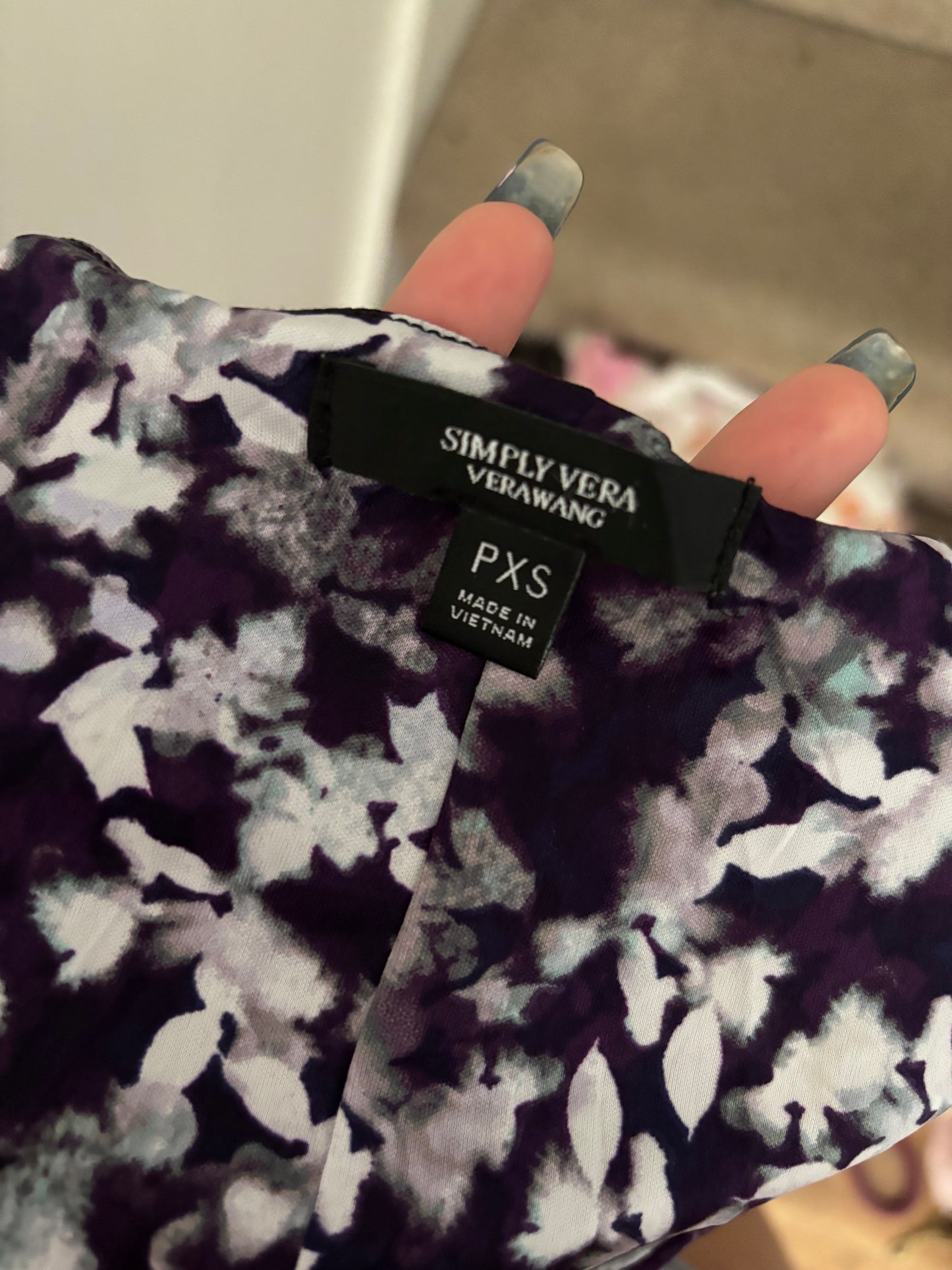Vera wang purple floral dress