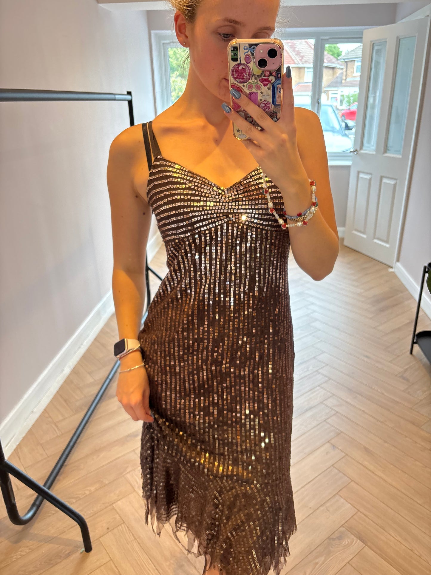 Brown Sequin Dress