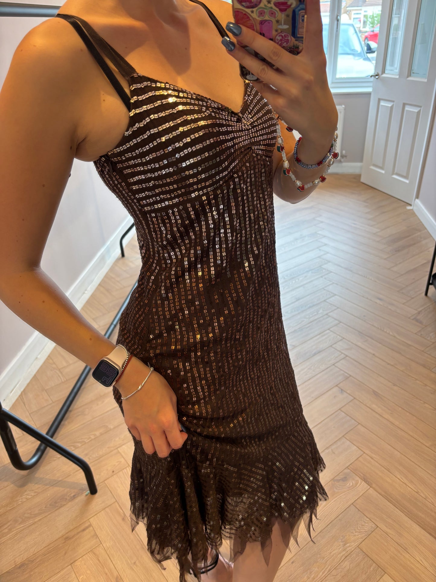 Brown Sequin Dress