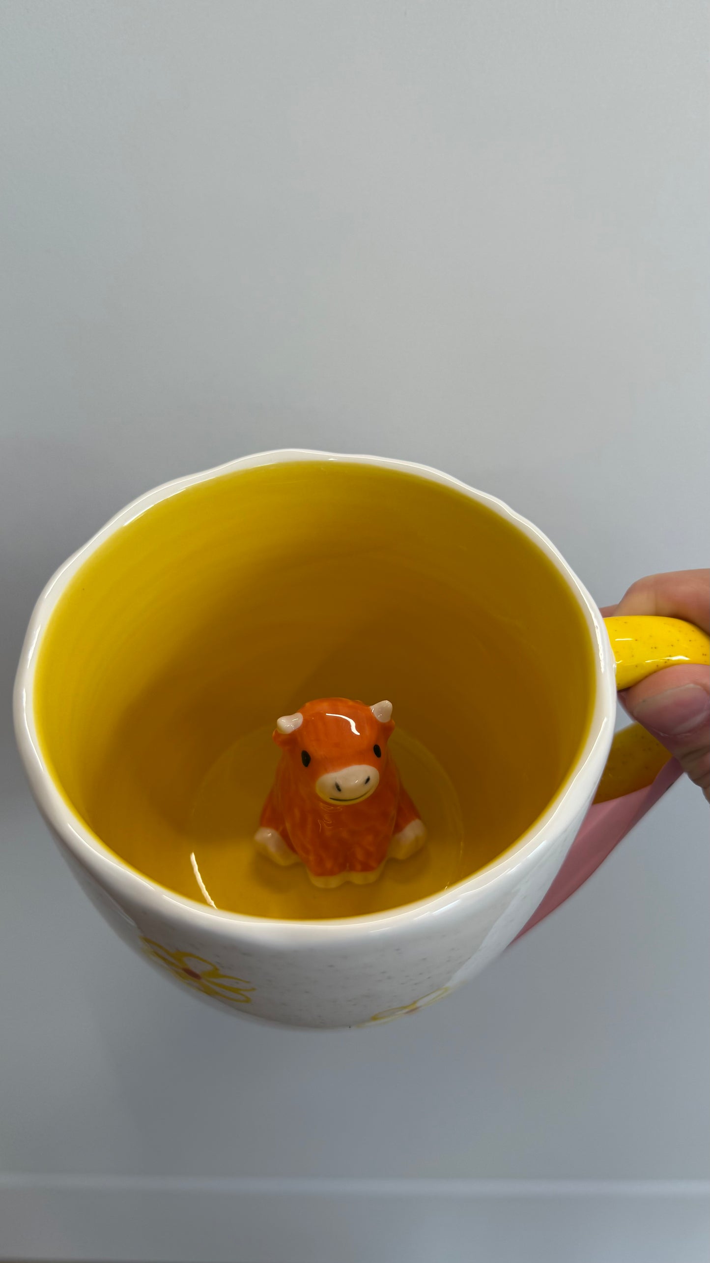 Highland cow surprise mug