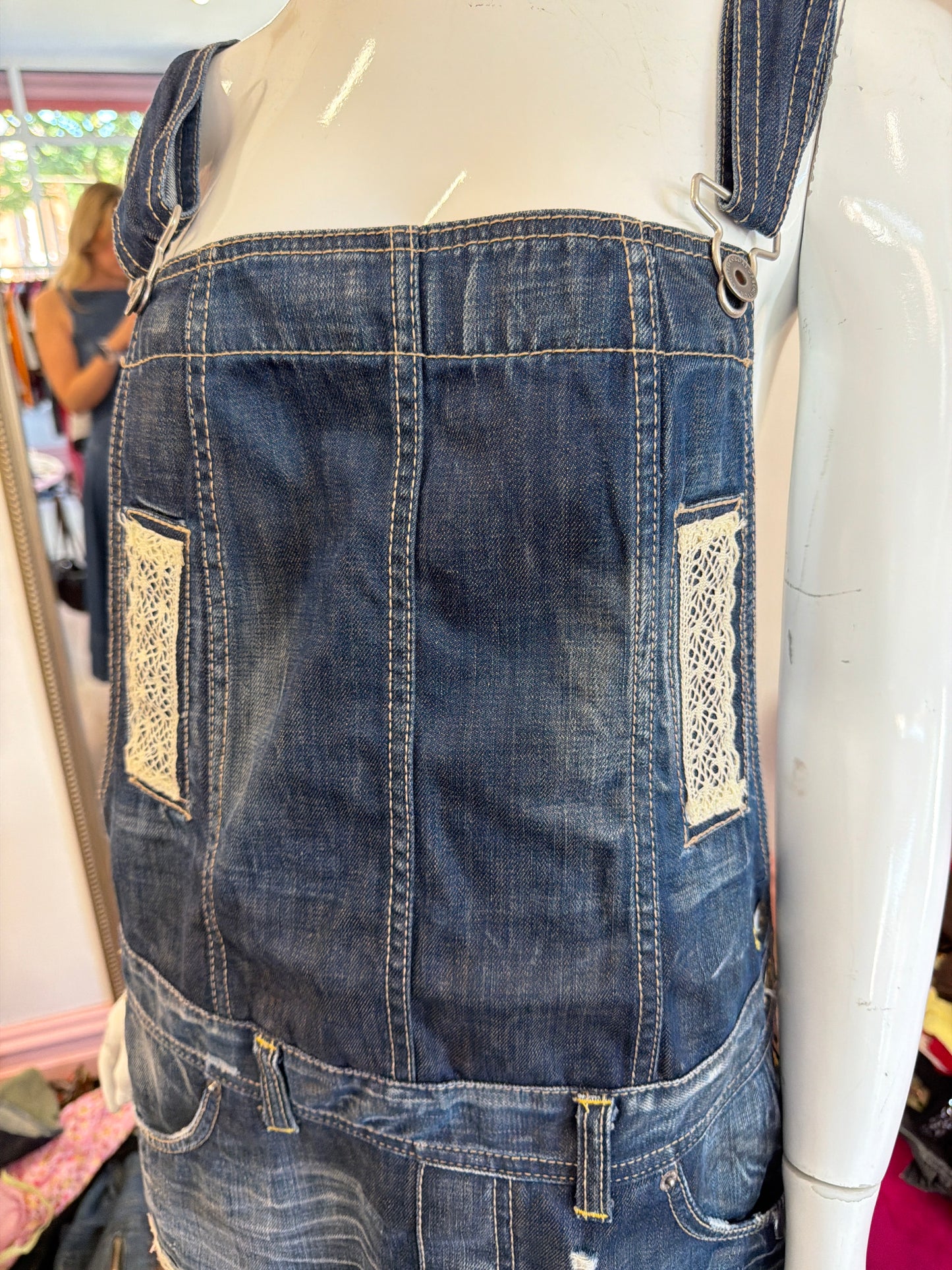629 Benetton Skirt dungarees Size 10/12