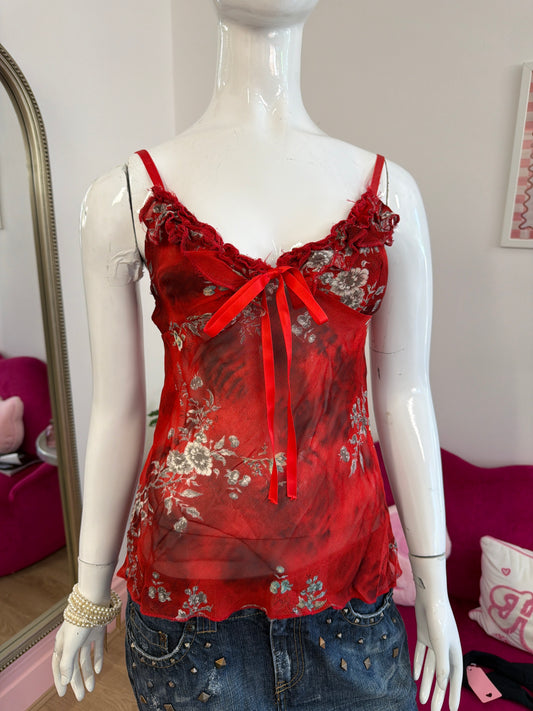 551 Red cami top
