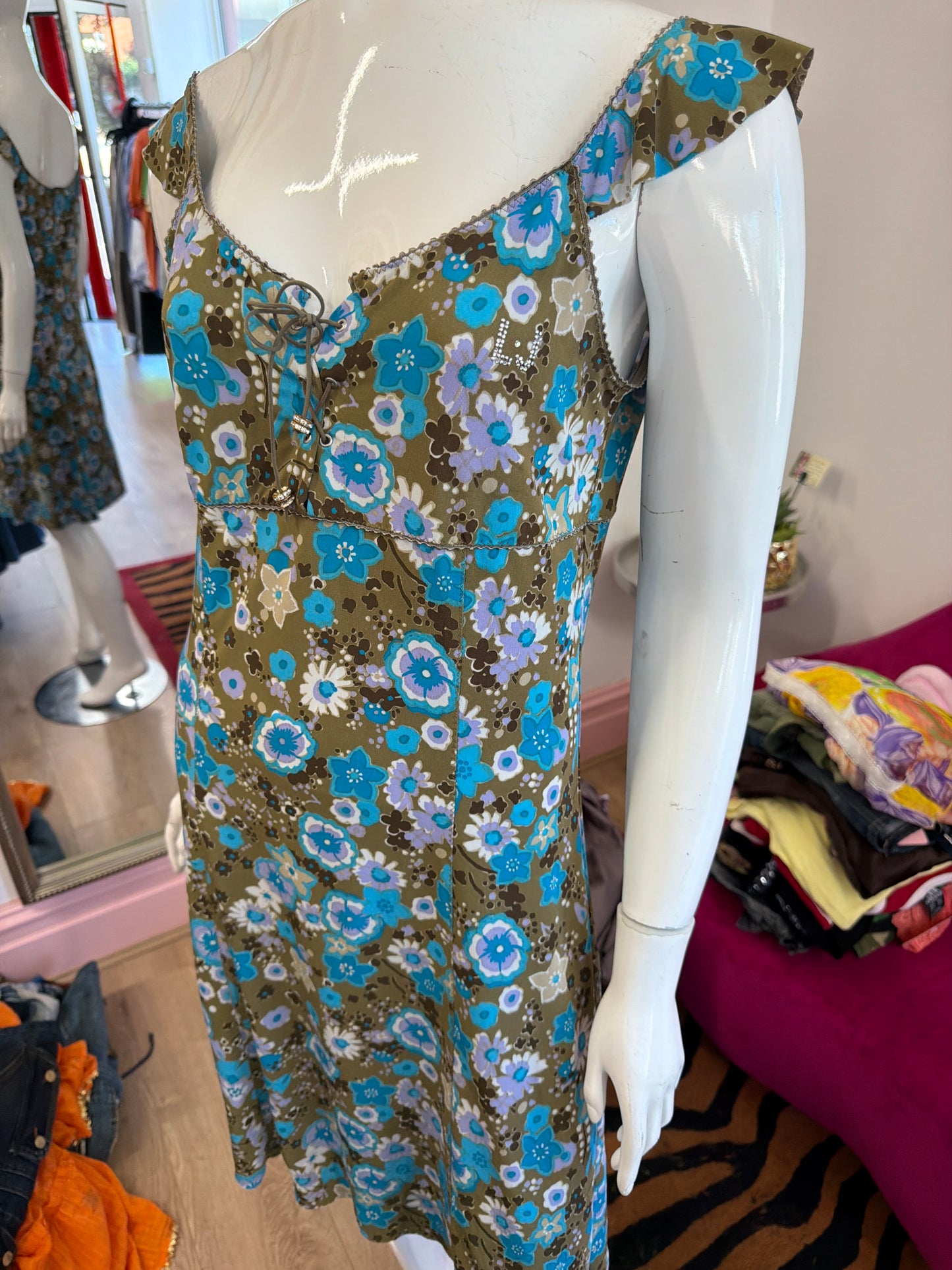 633 Liujo Floral dress Size Medium