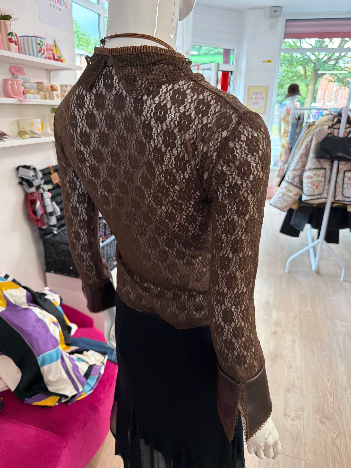 461 Brown lace shirt