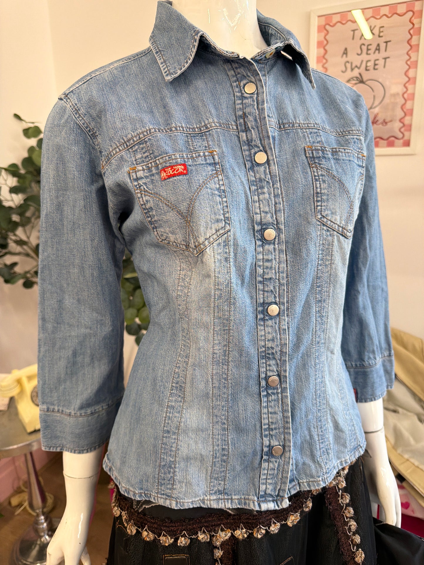 437 Denim shirt button up