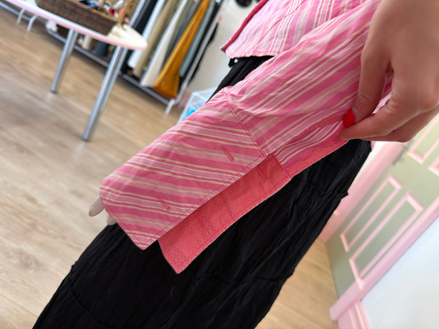511 Karen Millen Pink striped shirt