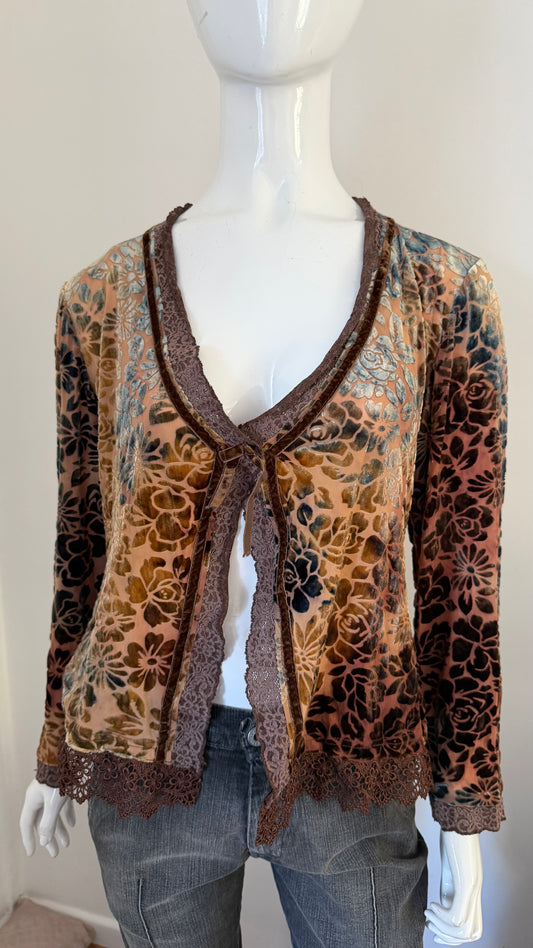 37 Brown velvet top