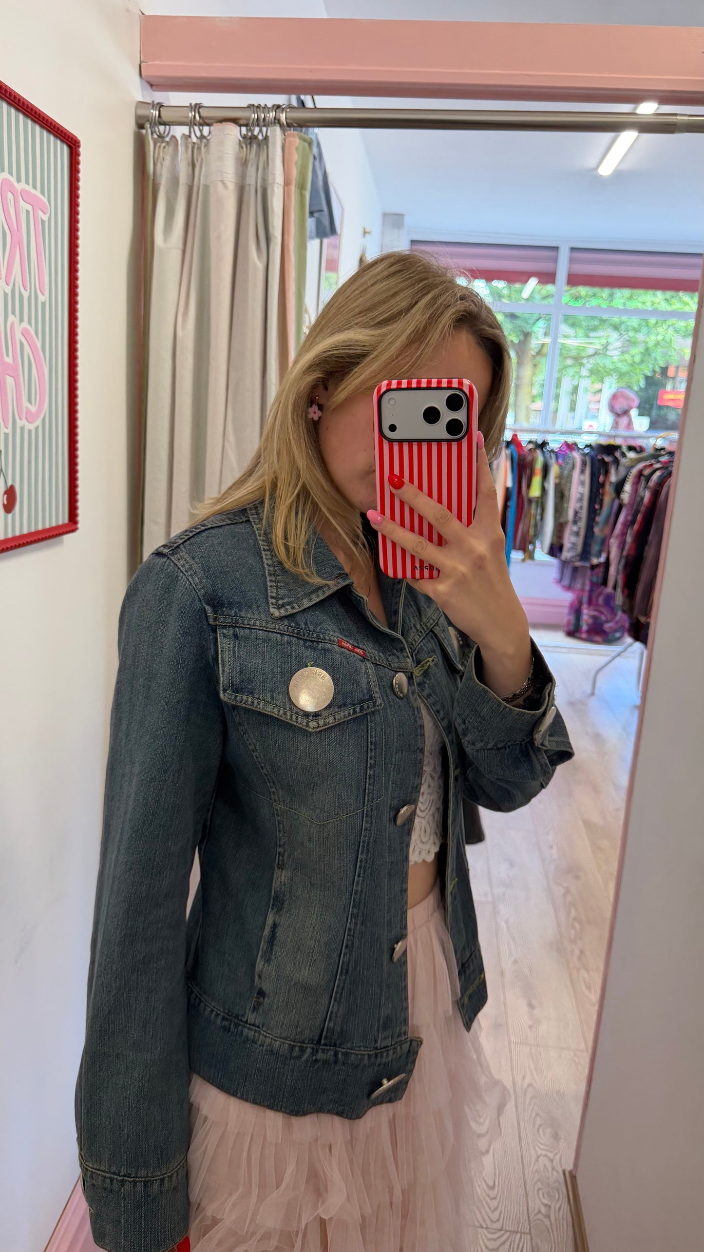 336 denim jacket with big buttons