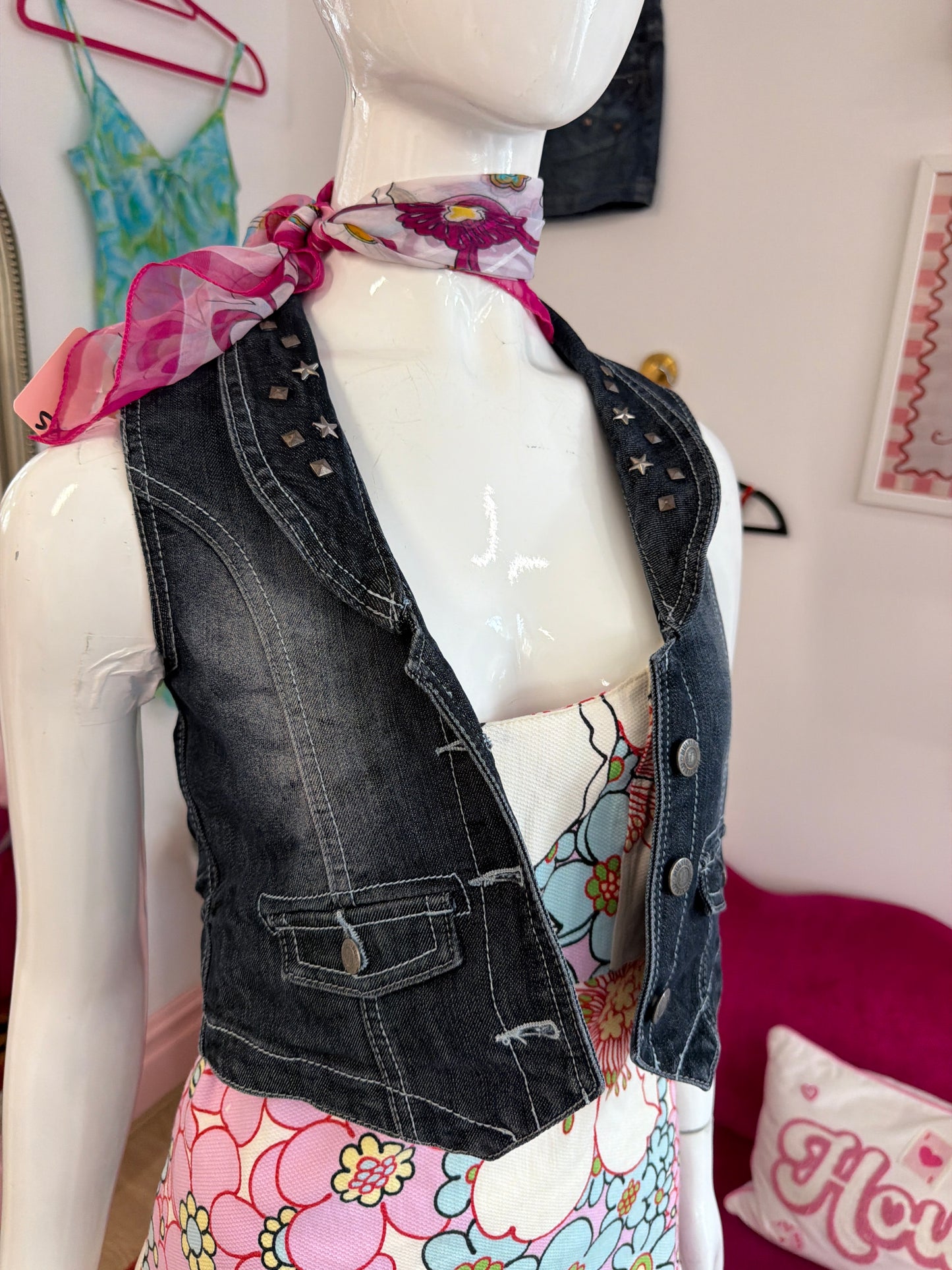 640 denim waistcoat Size XS