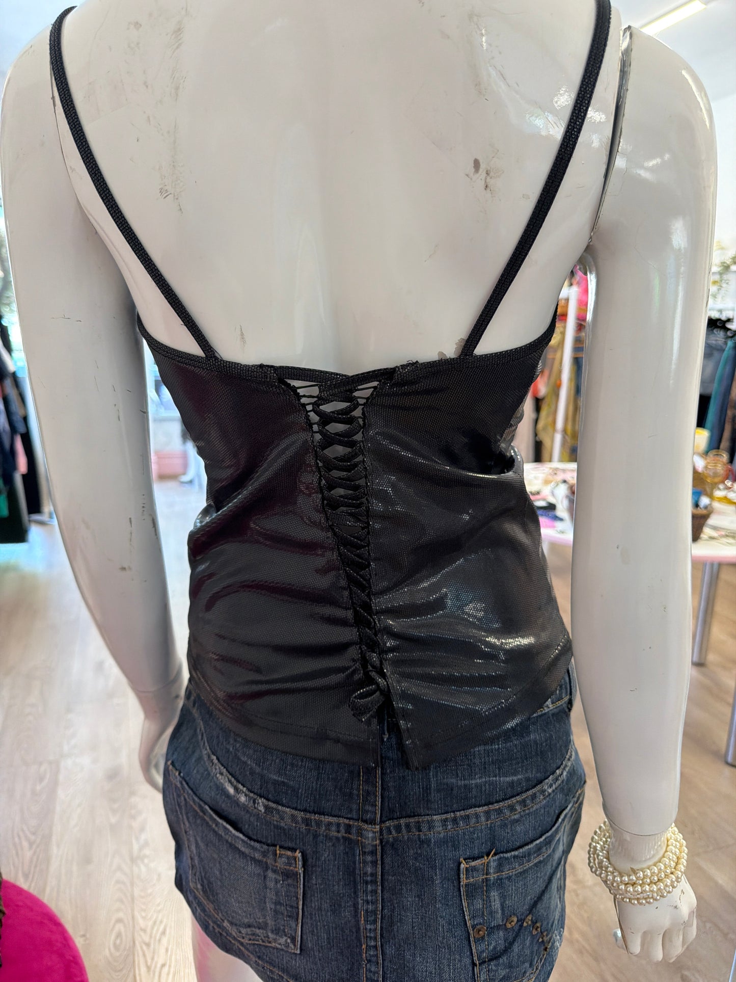 538 metallic cami top