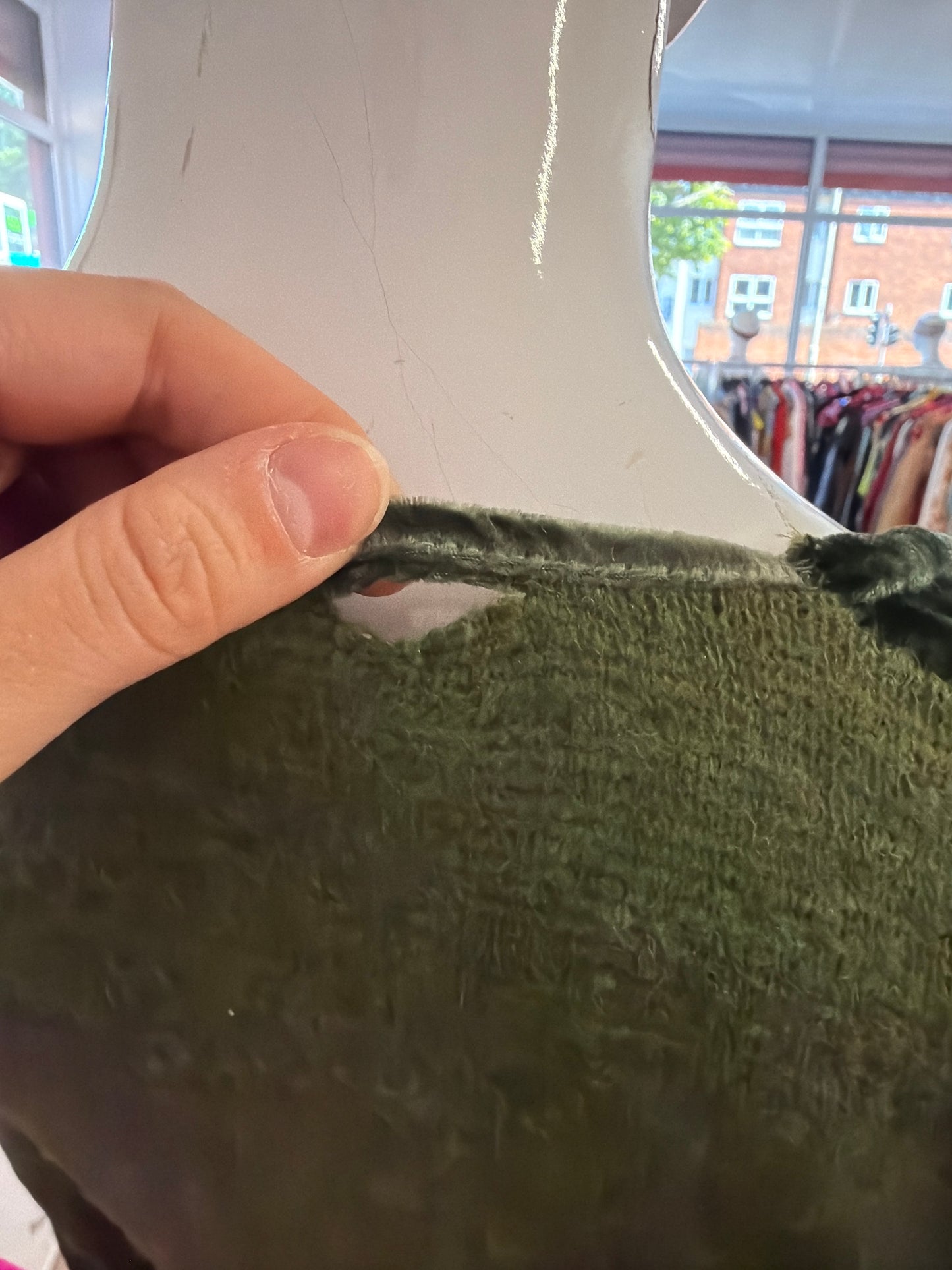 563 Green knit top