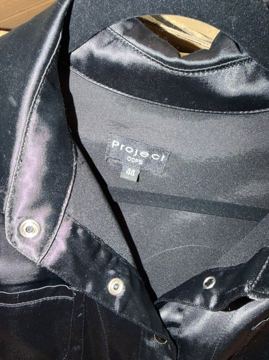 130 Black satin shirt