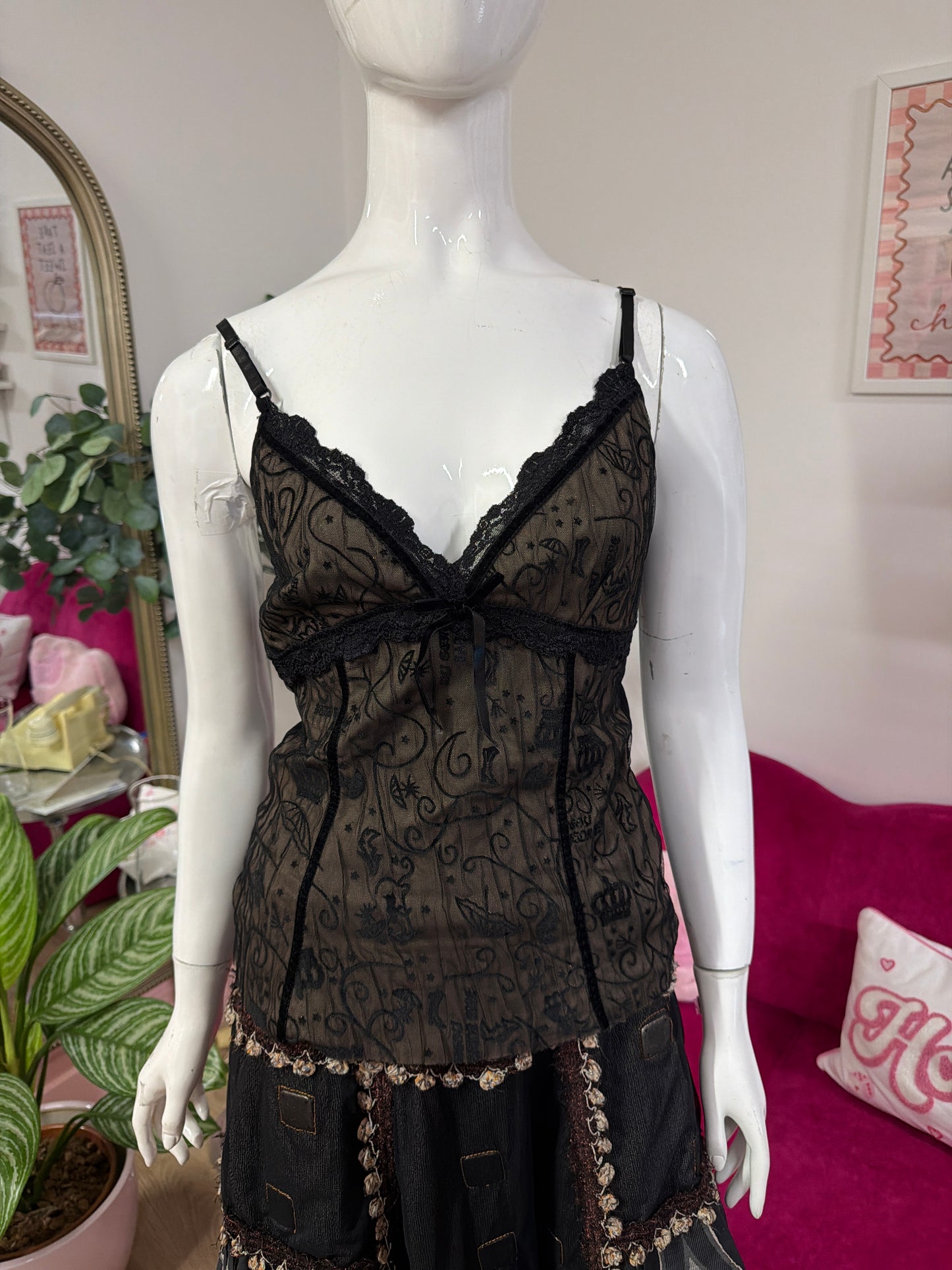 414 black cami top