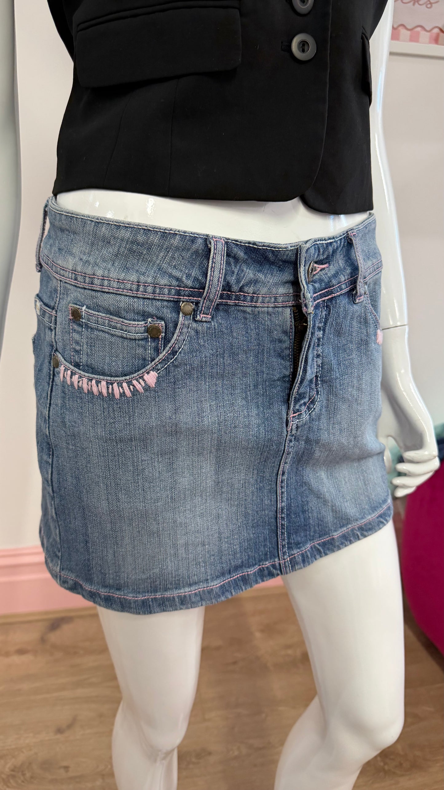 203 motivi denim mini skirt
