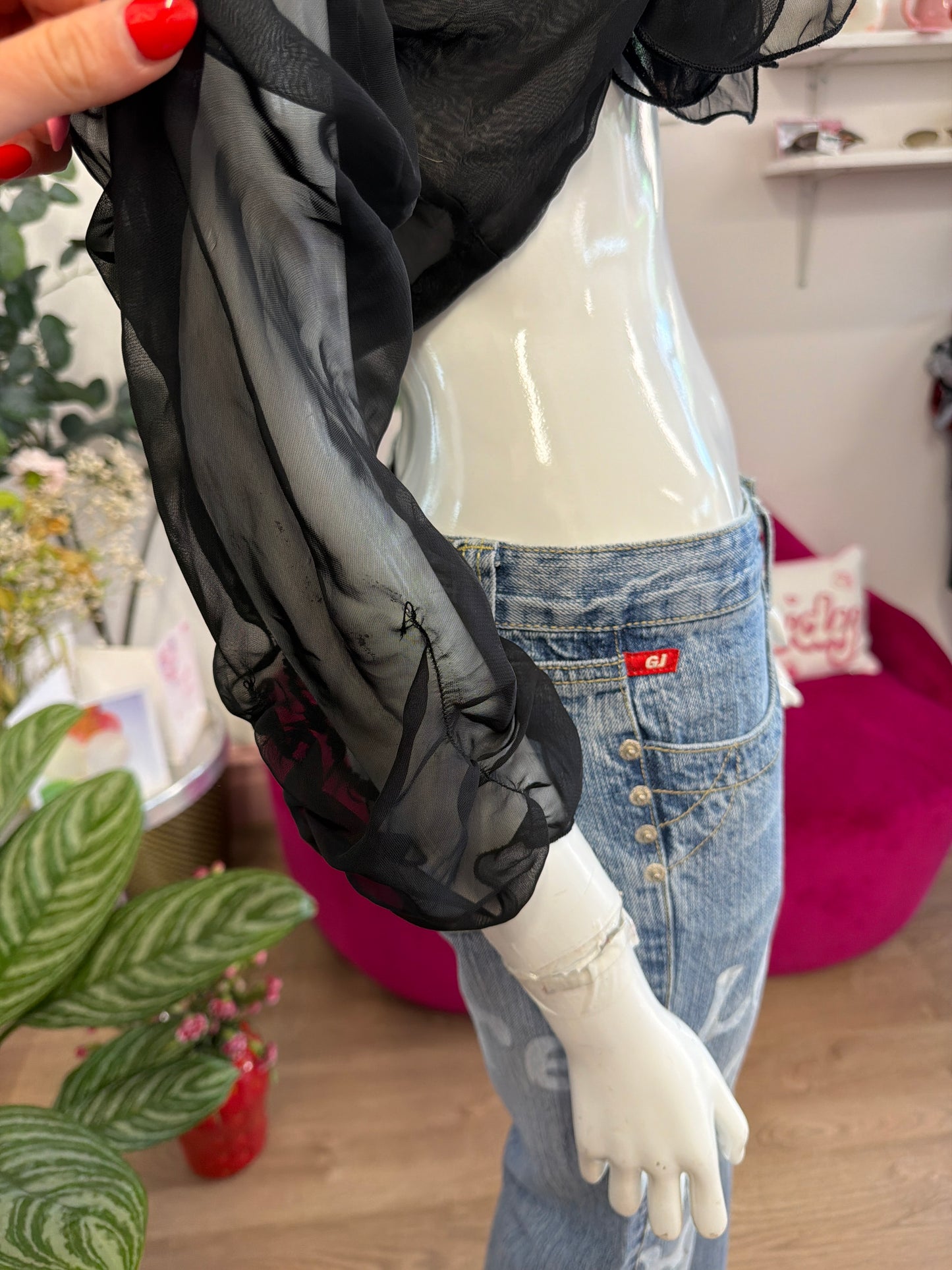 350 Black mesh bolero
