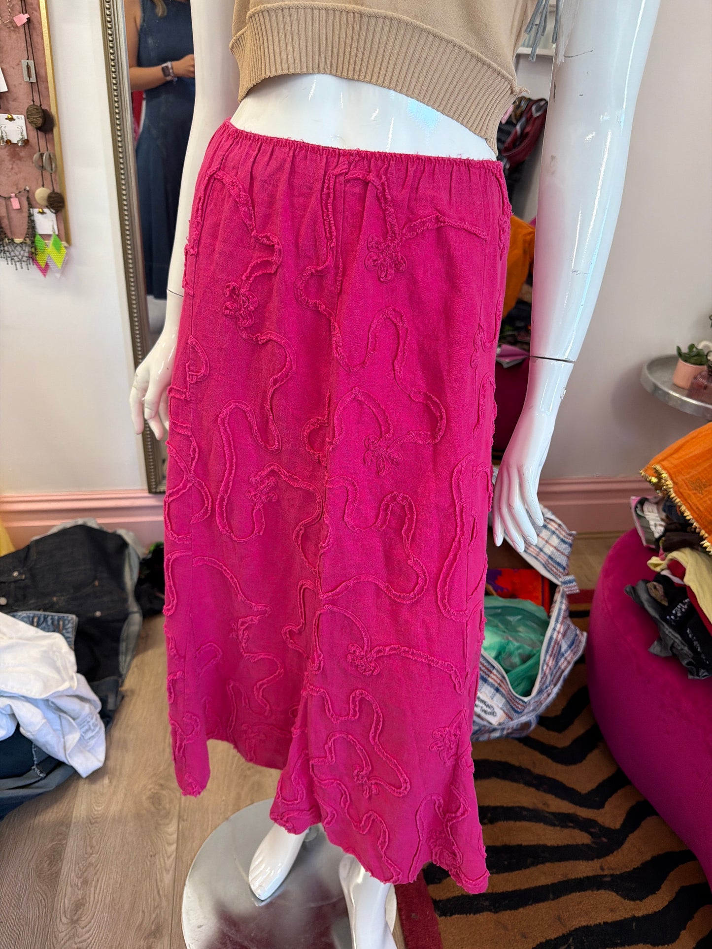 639 Sisley denim skirt size 10