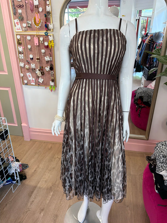 519 leopard print meshed dress