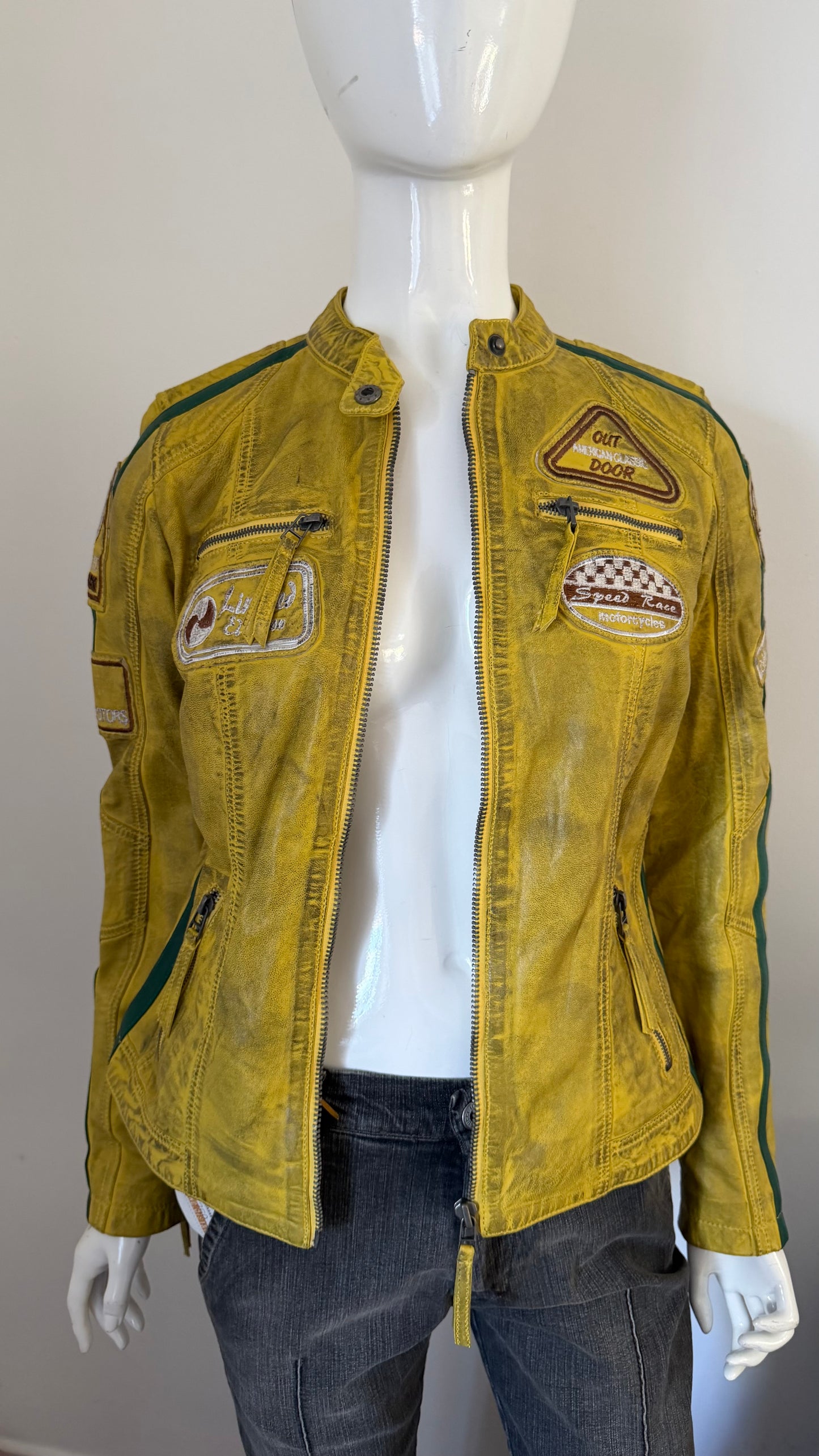 39 Yellow leather jacket
