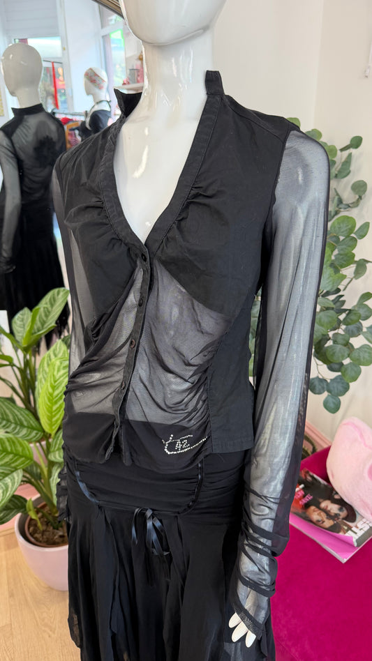 389 Mesh shirt with detailing on back