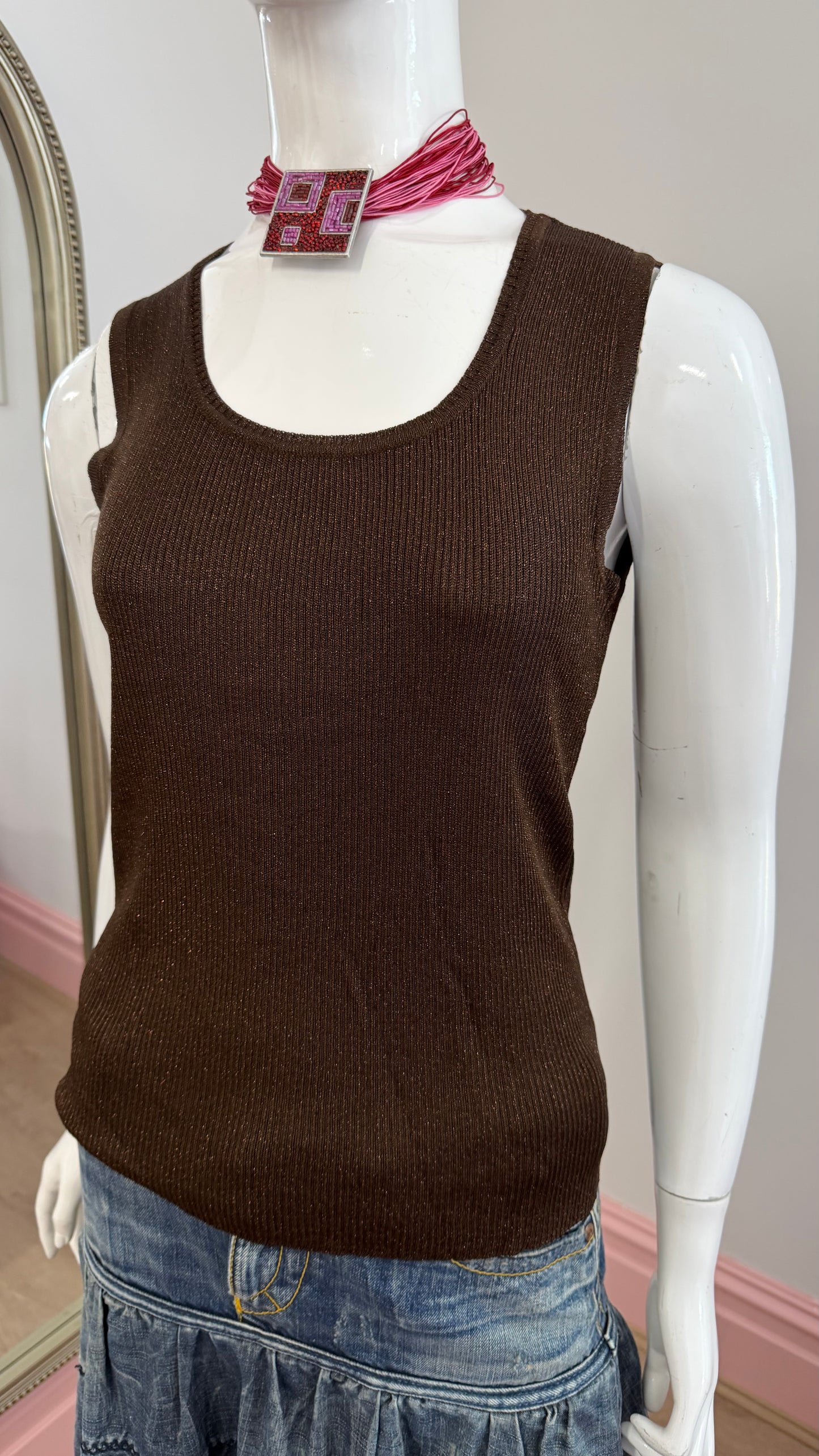 72 brown tank top