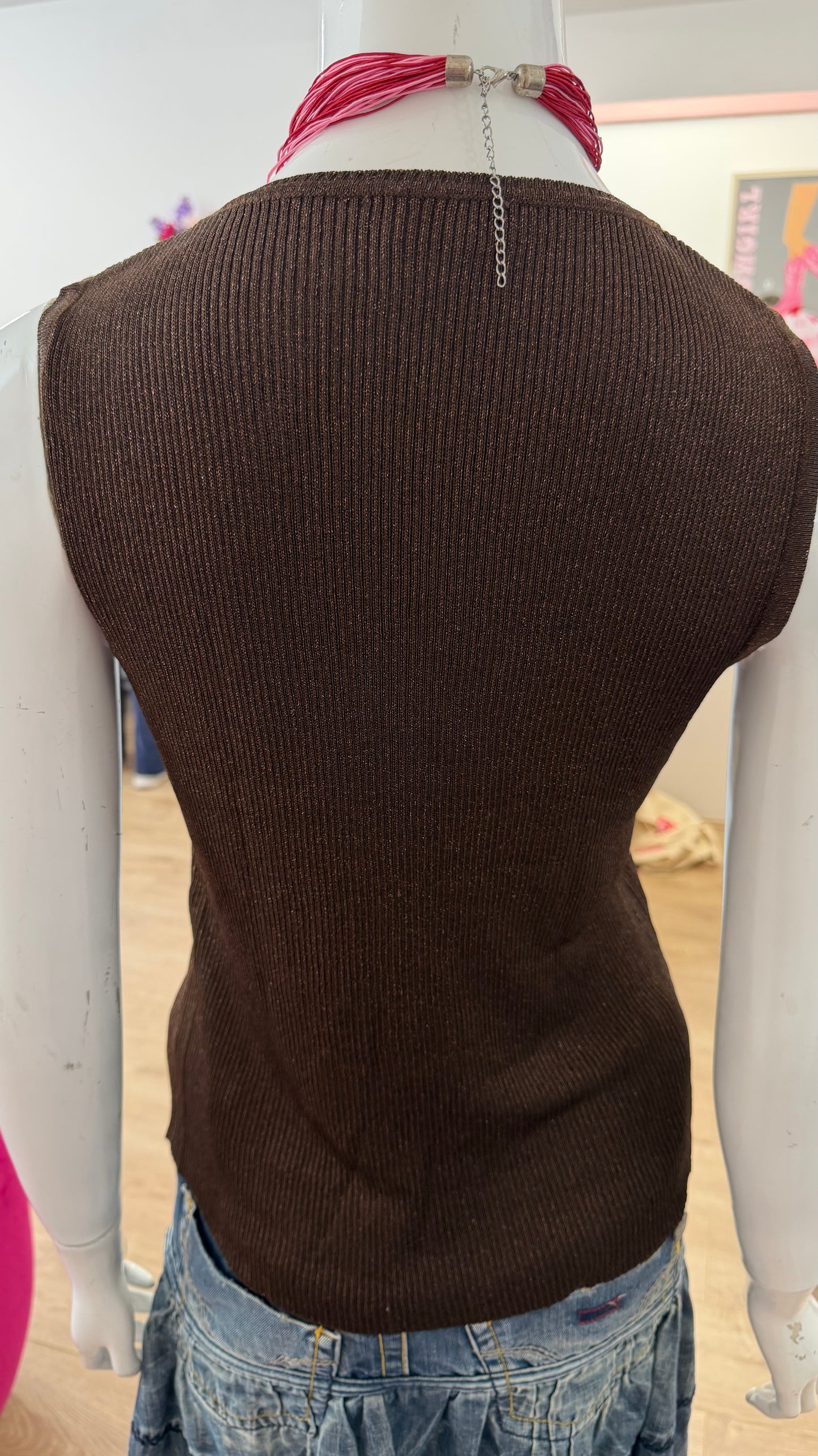 72 brown tank top