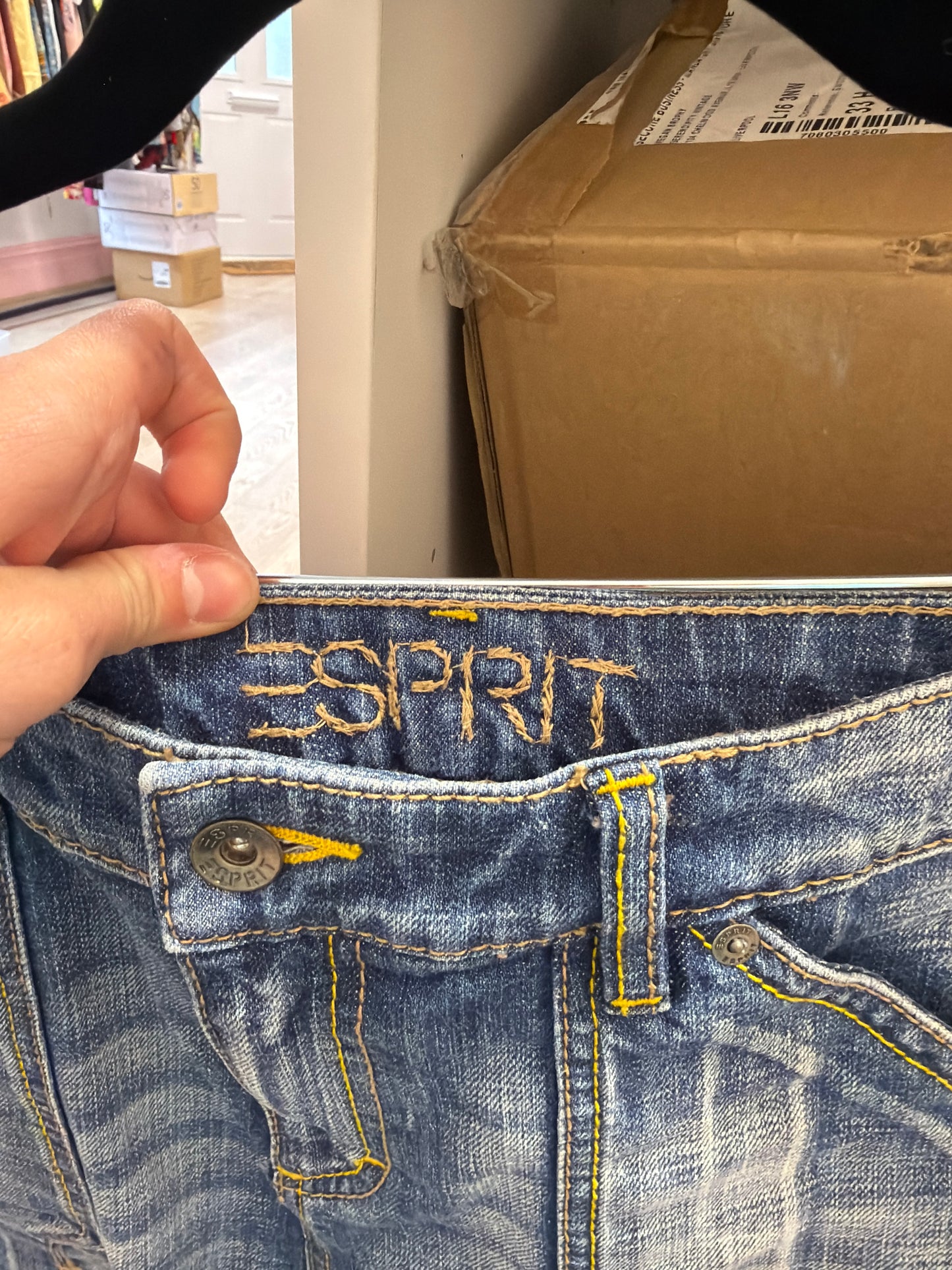 172 Espirit denim midi skirt