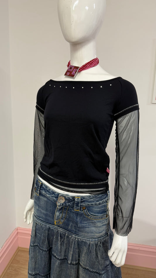 119 Phard mesh sleeves top