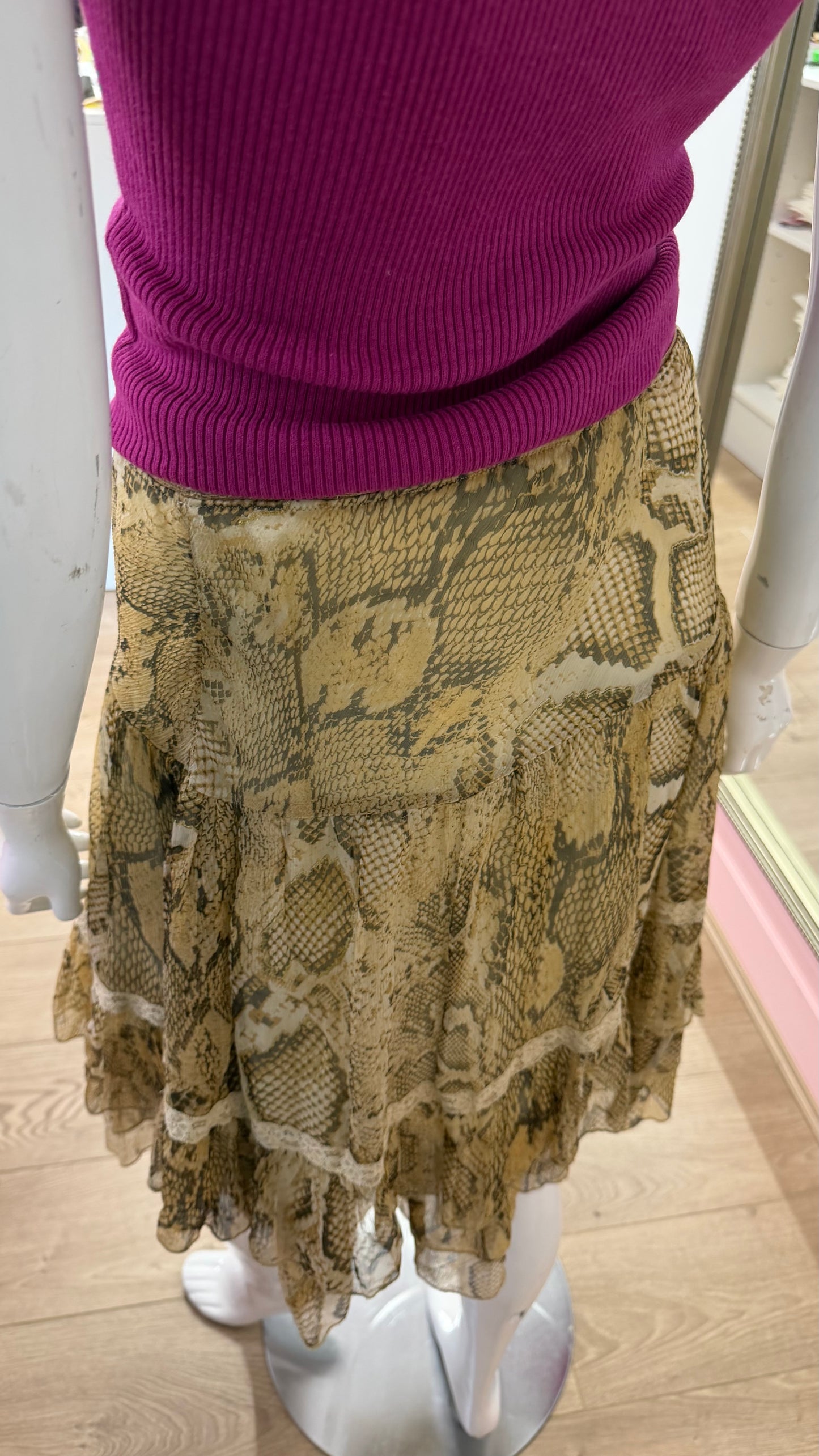 199 Snake print skirt