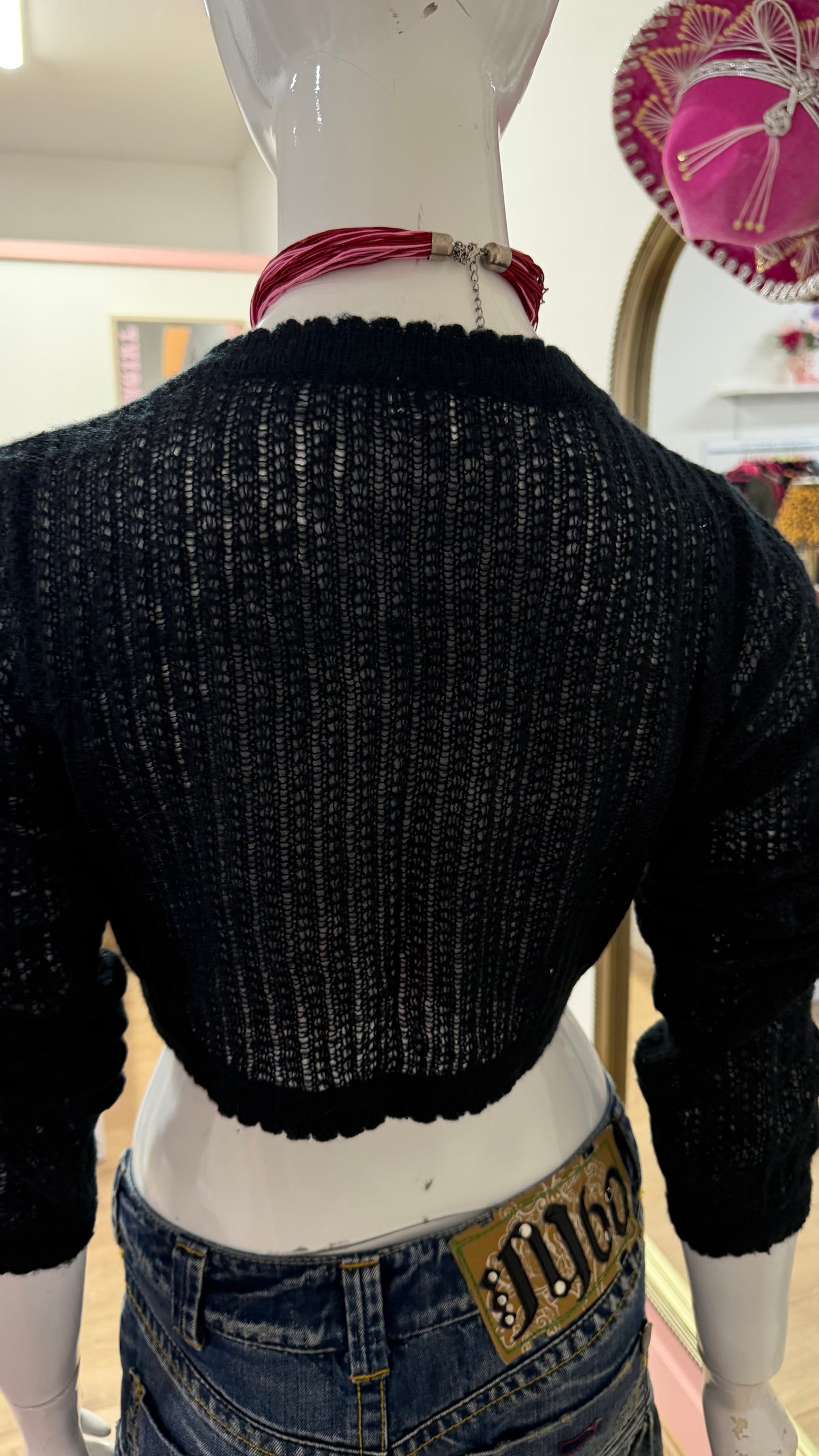 110 Wool net  bolero