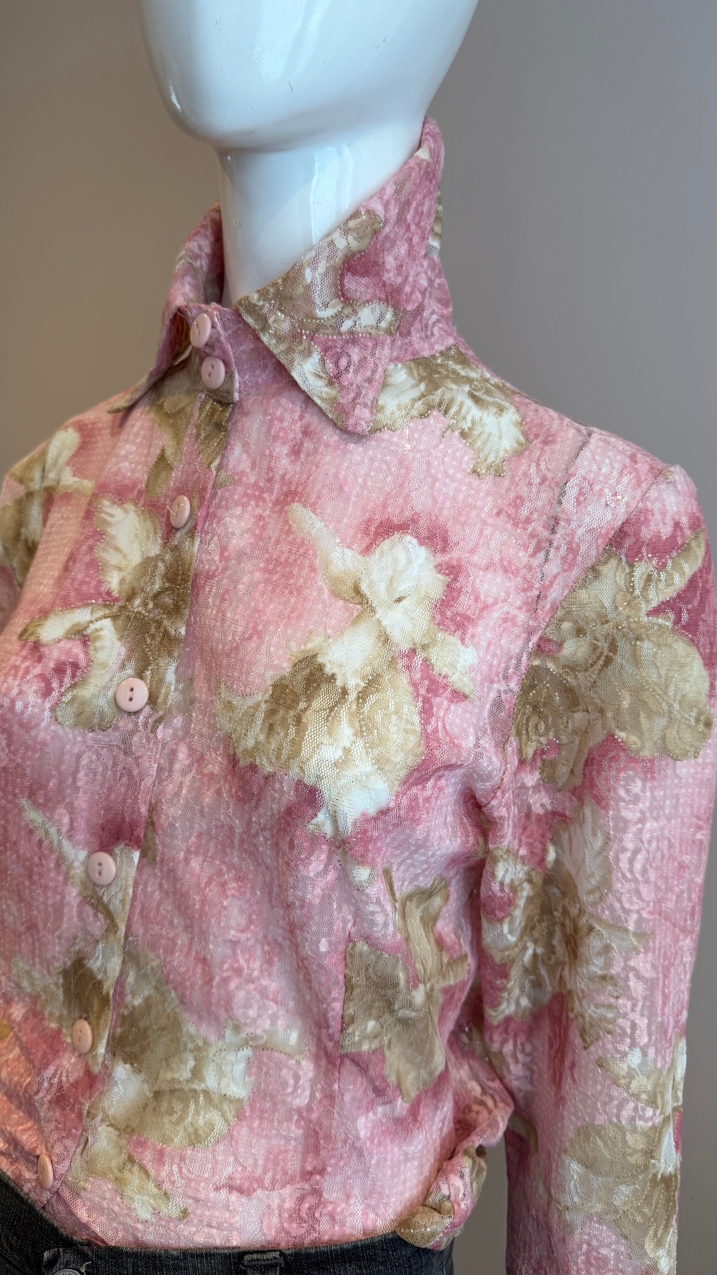 20 Pink lace blouse