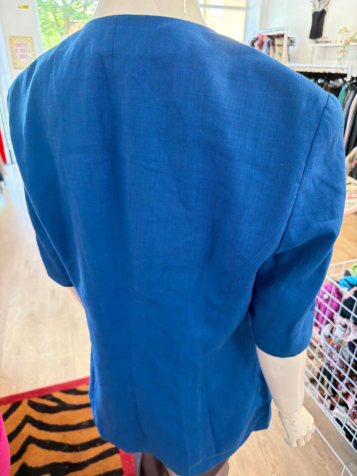 620 Gerry Weber Blue button up top Size 12/14