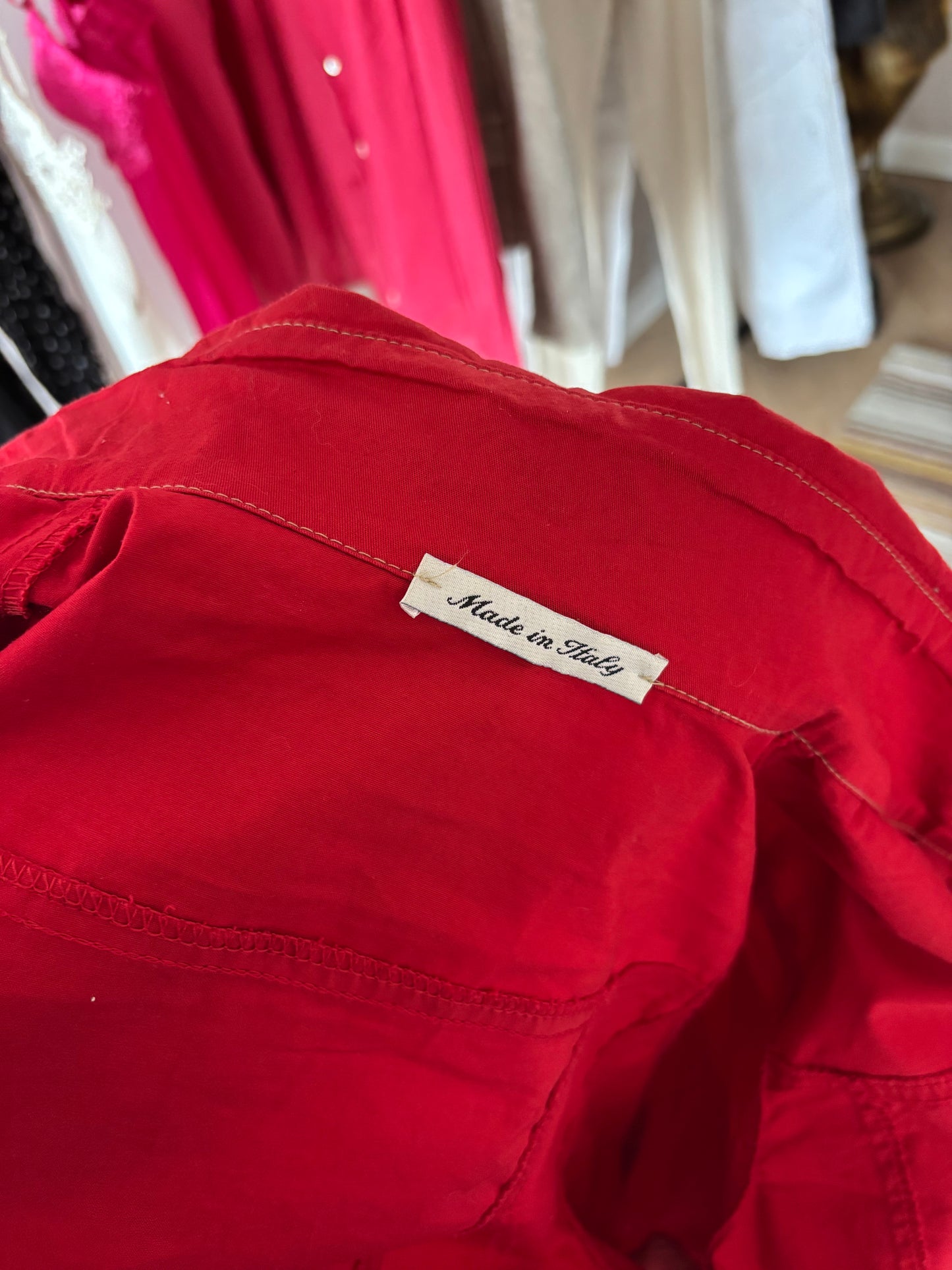 Cropped red jacket