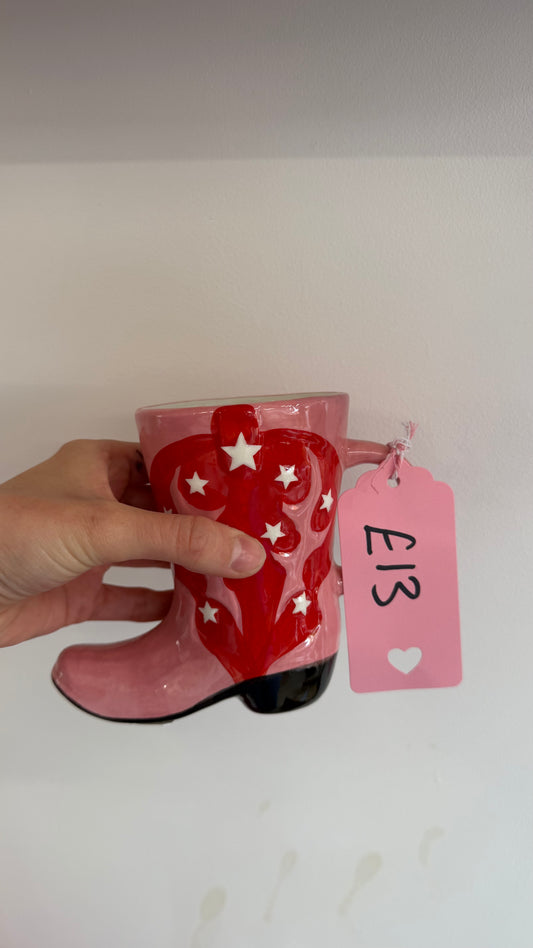 Cowboy boot mug