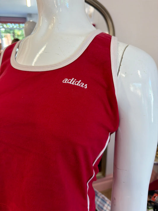 627 Adidas red tank top
