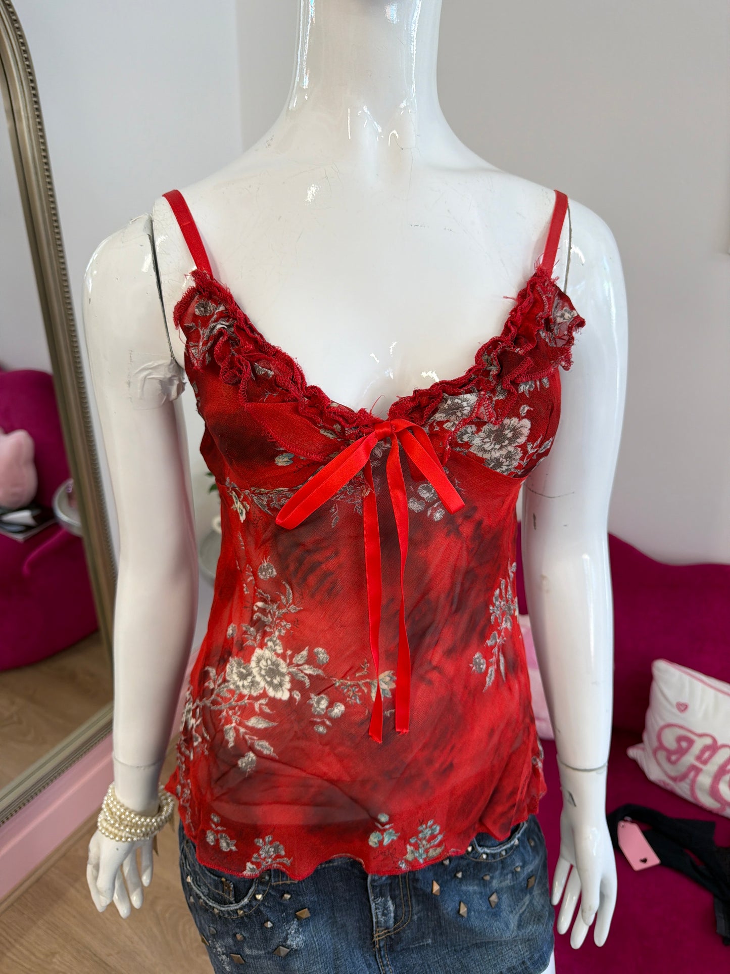 551 Red cami top