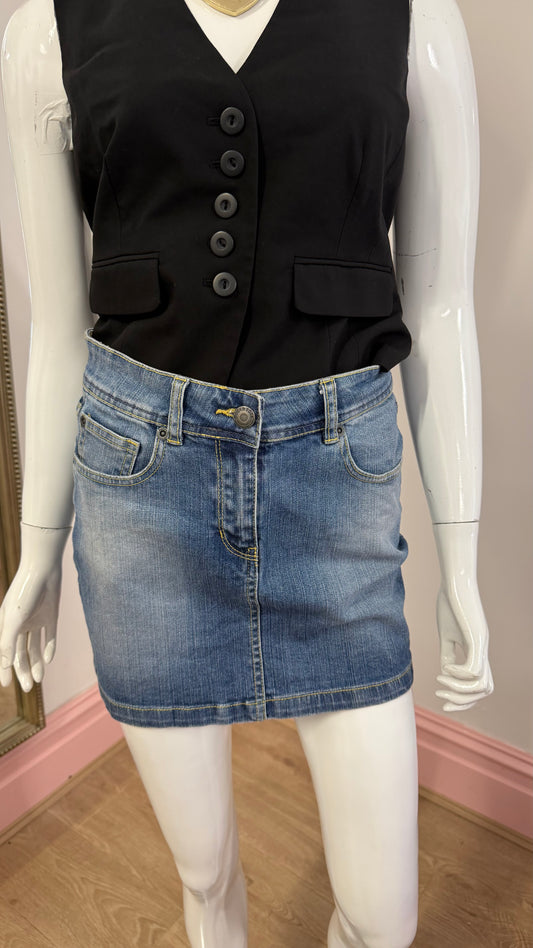 204 denim mini skirt