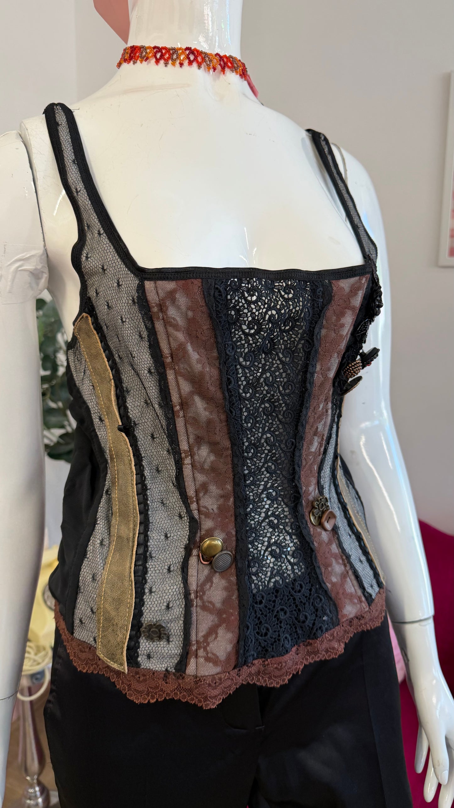 370 Square neck corset top